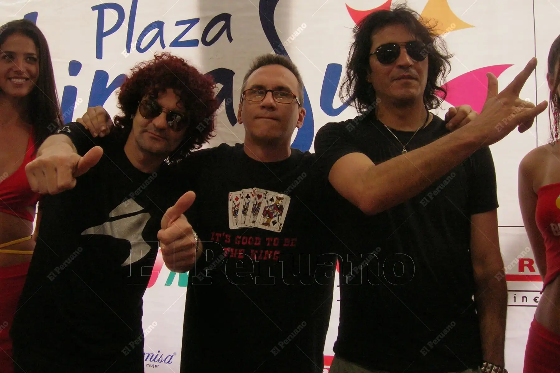 Trío argentino "Enanitos Verdes". Daniel Piccolo, Marciano Cantero y  Felipe Staiti en Plaza Lima Sur. Foto: Diario Oficial El Peruano / José Vadillo