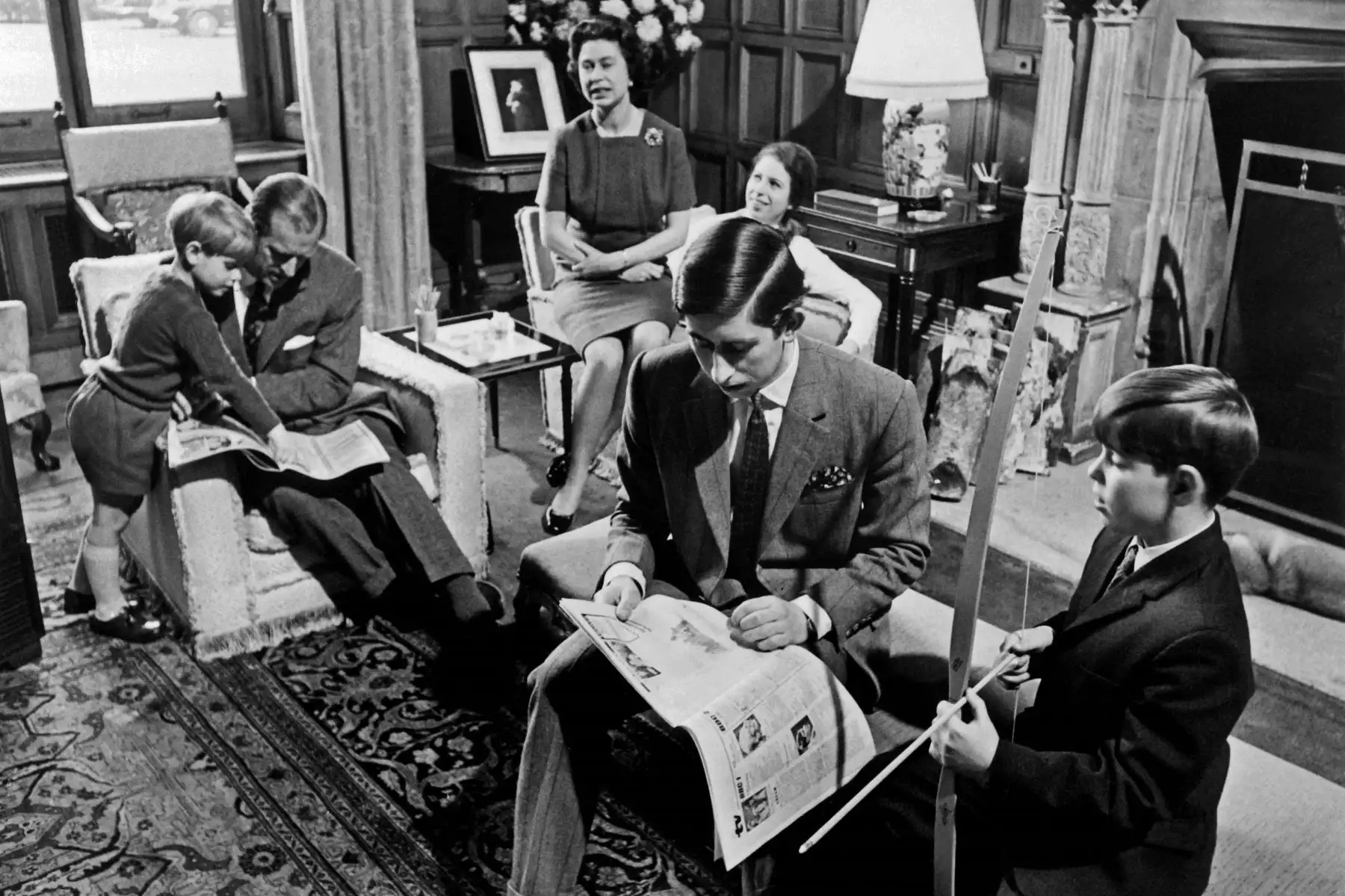 Mayo de 1939 en Sandringham que muestra a todos los miembros de la familia real británica. Foto: AFP