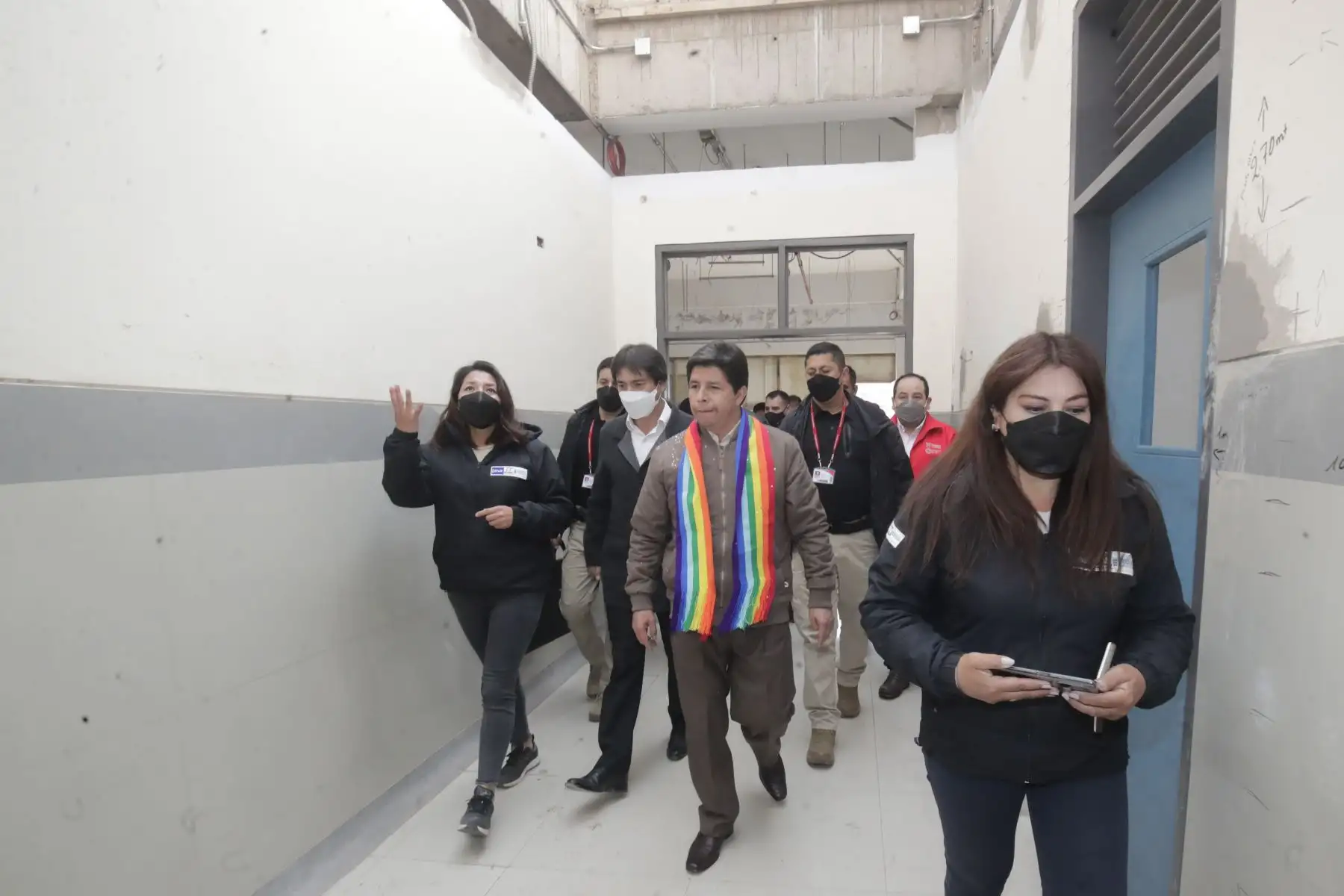 Presidente Pedro Castillo realiza visita inopinada e inspecciona construcción de Hospital Antonio Lorena en Cusco. Foto: ANDINA/ Prensa Presidencia