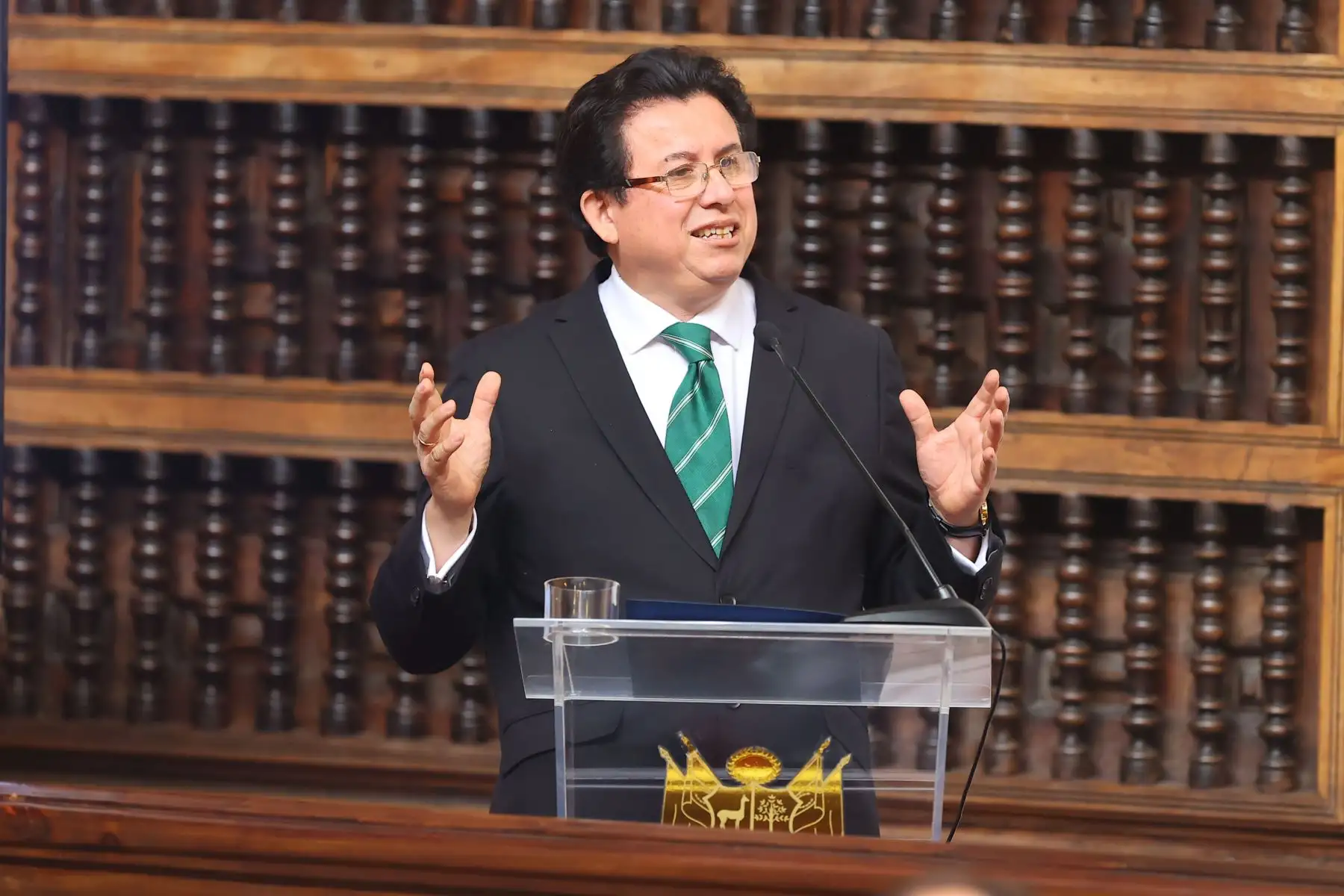 Altos dignatarios de Chile, Colombia, Ecuador, Panamá y el Perú, se reunieron en Lima para conmemorar el 70° Aniversario de la Declaración de Santiago de 1952 y la creación de la Comisión Permanente del Pacífico Sur (CPPS).En la imagen, el  ministro de Relaciones Exteriores, Miguel Ángel Rodríguez Mackay.
Foto: ANDINA/Andrés Valle