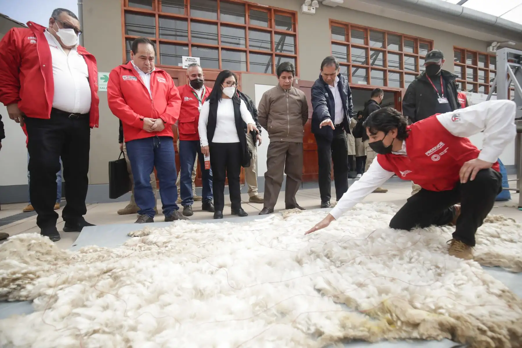 Presidente de la República, Pedro Castillo inspecciona las instalaciones del CITEtextil Camélidos Cusco y se reúne con dirigentes alpaqueros de la región.
Foto: ANDINA/Prensa Presidencia