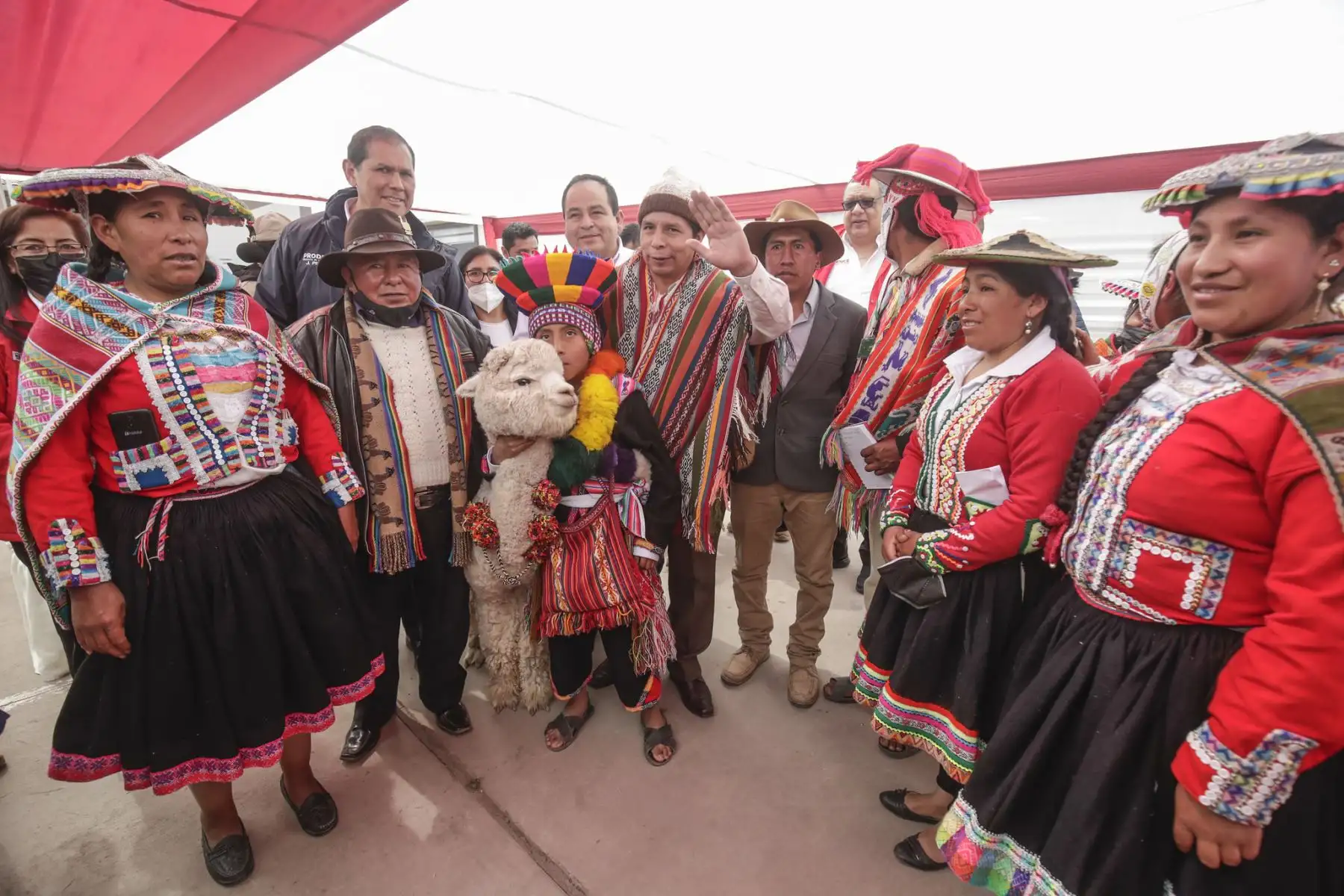 Presidente de la República, Pedro Castillo inspecciona las instalaciones del CITEtextil Camélidos Cusco y se reúne con dirigentes alpaqueros de la región.
Foto: ANDINA/Prensa Presidencia