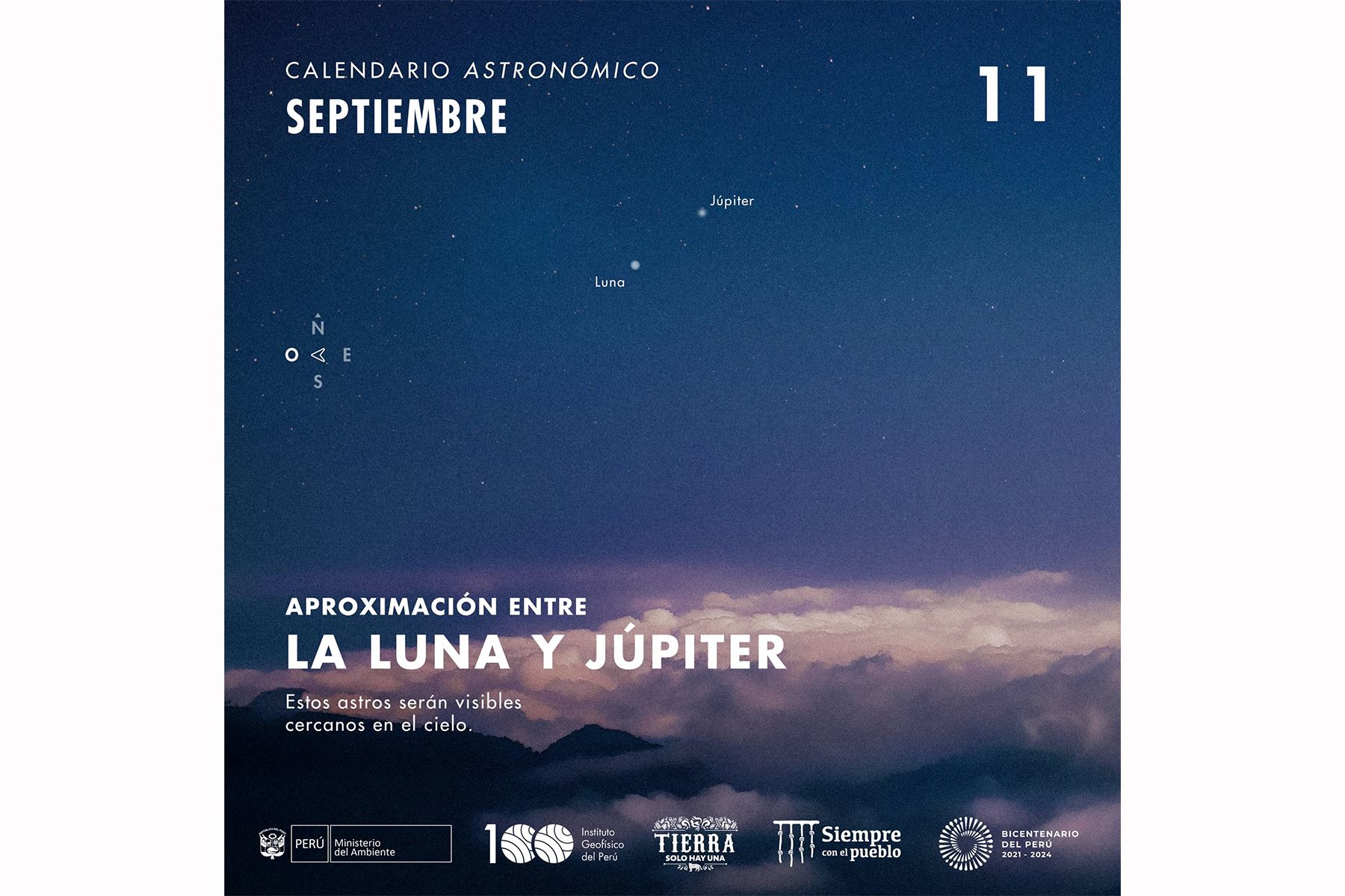 ¡Atención! Luna y Júpiter se verán cerca en el cielo peruano