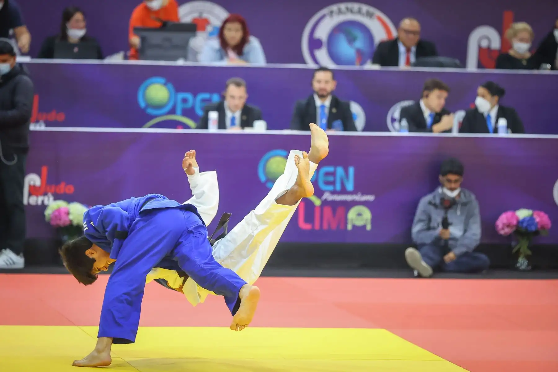 Con la presencia de más de 150 judokas de 15 países. Se inicia la  Copa Panamericana Cadete-Junior y Open Panamericano Lima 2022 que se realiza en el Polideportivo 3 del Centro de Alto Rendimiento de la Videna del distrito de San Luis.
Foto: ANDINA/ Andrés Valle