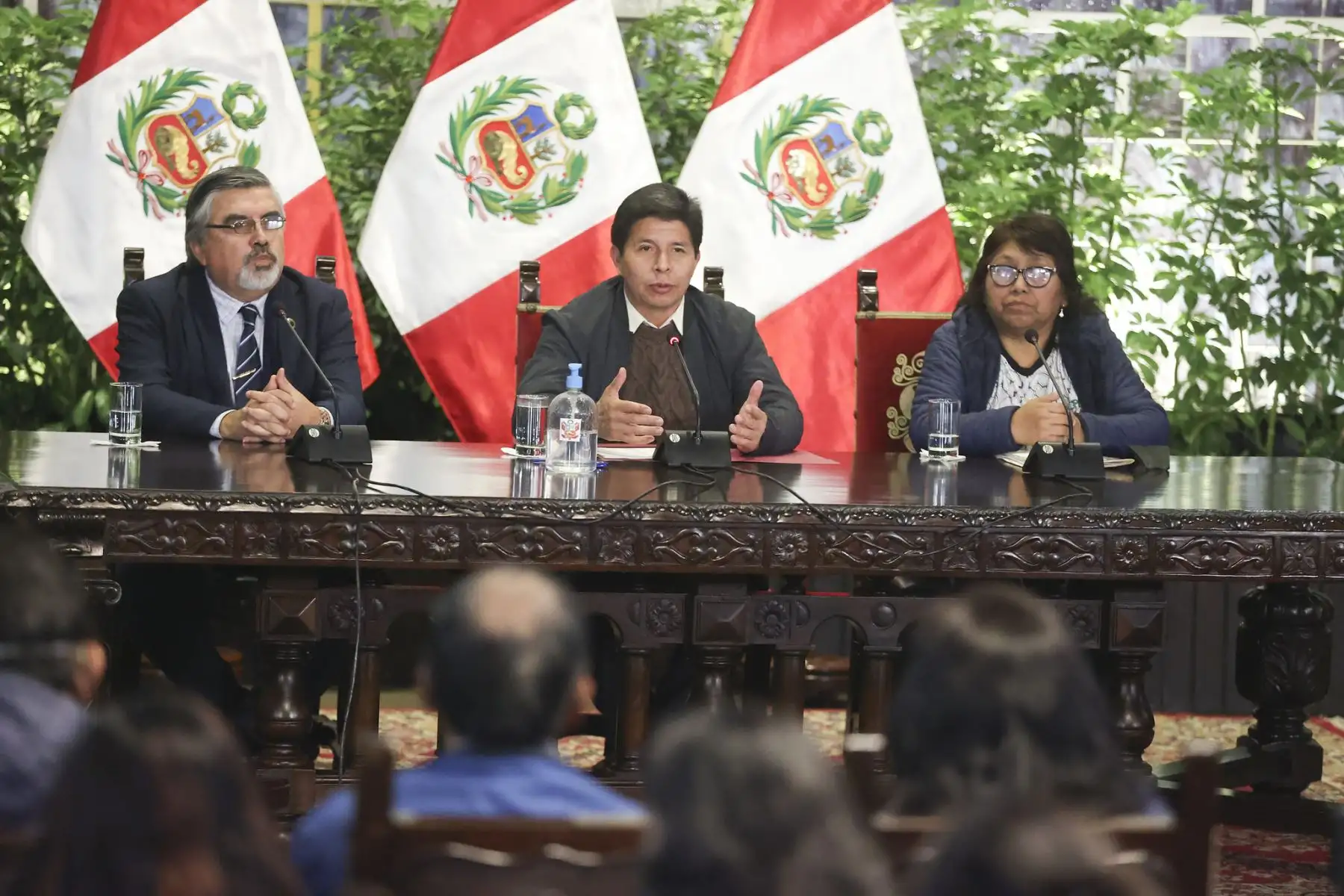 Presidente Pedro Castillo sostiene encuentro con la Federación Nacional de Auxiliares de Educación
Foto: ANDINA/Prensa Presidencia