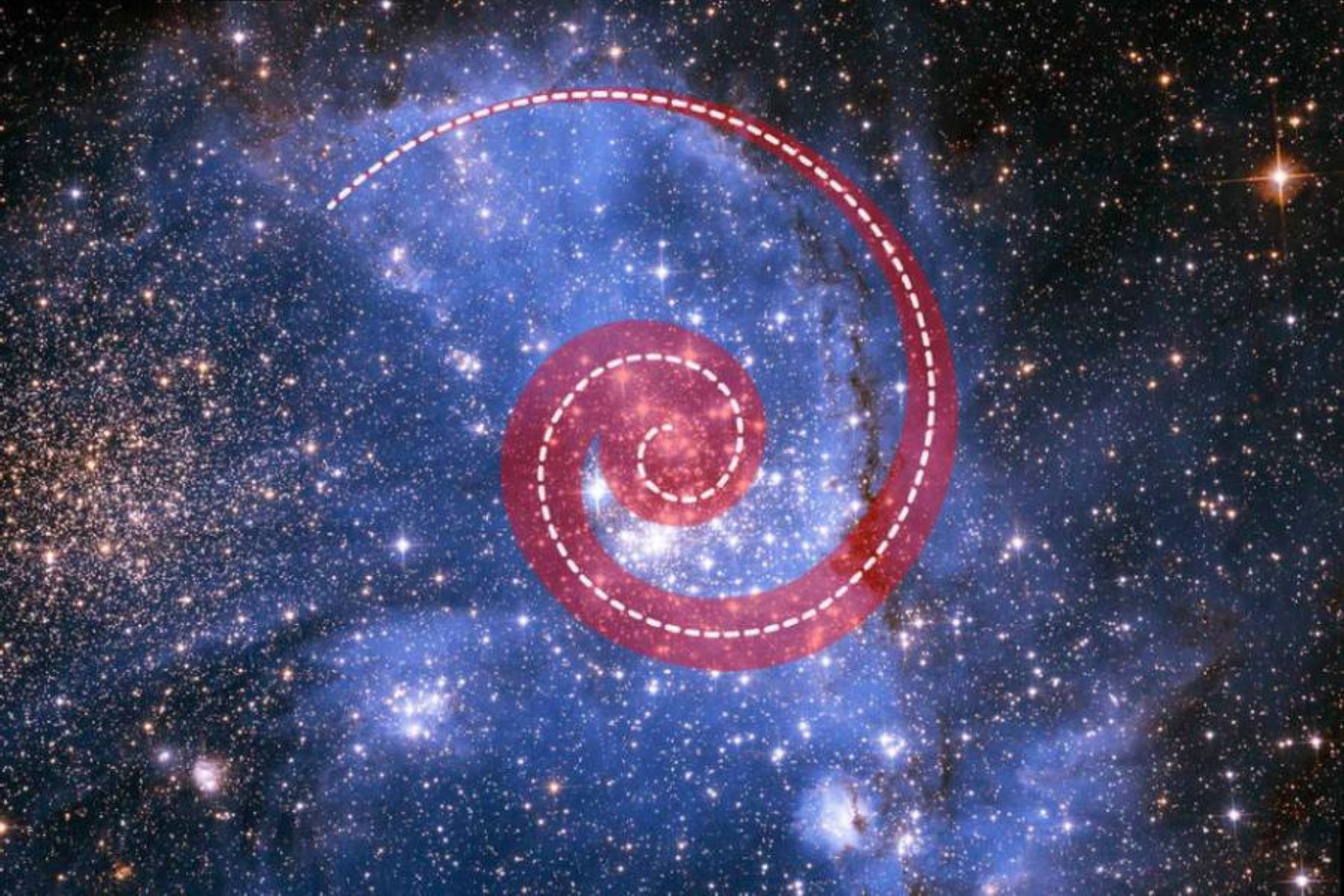 El brazo exterior de la espiral del NGC 346 puede estar alimentando la formación de nuevas estrellas con un movimiento similar al de un río. Foto: NASA.
