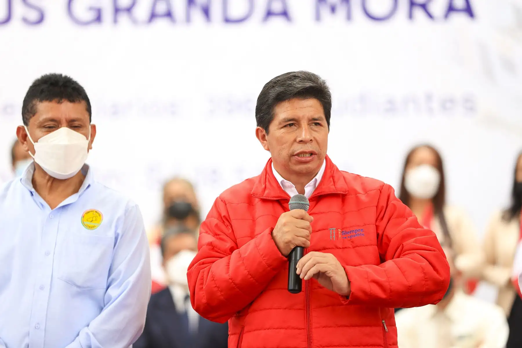 Presidente de la República, Pedro Castillo, en Tumbes inaugura rehabilitación de la I.E. N° 005 Tarcilla de Jesús Granda Mora. Foto: ANDINA/ Prensa Presidencia