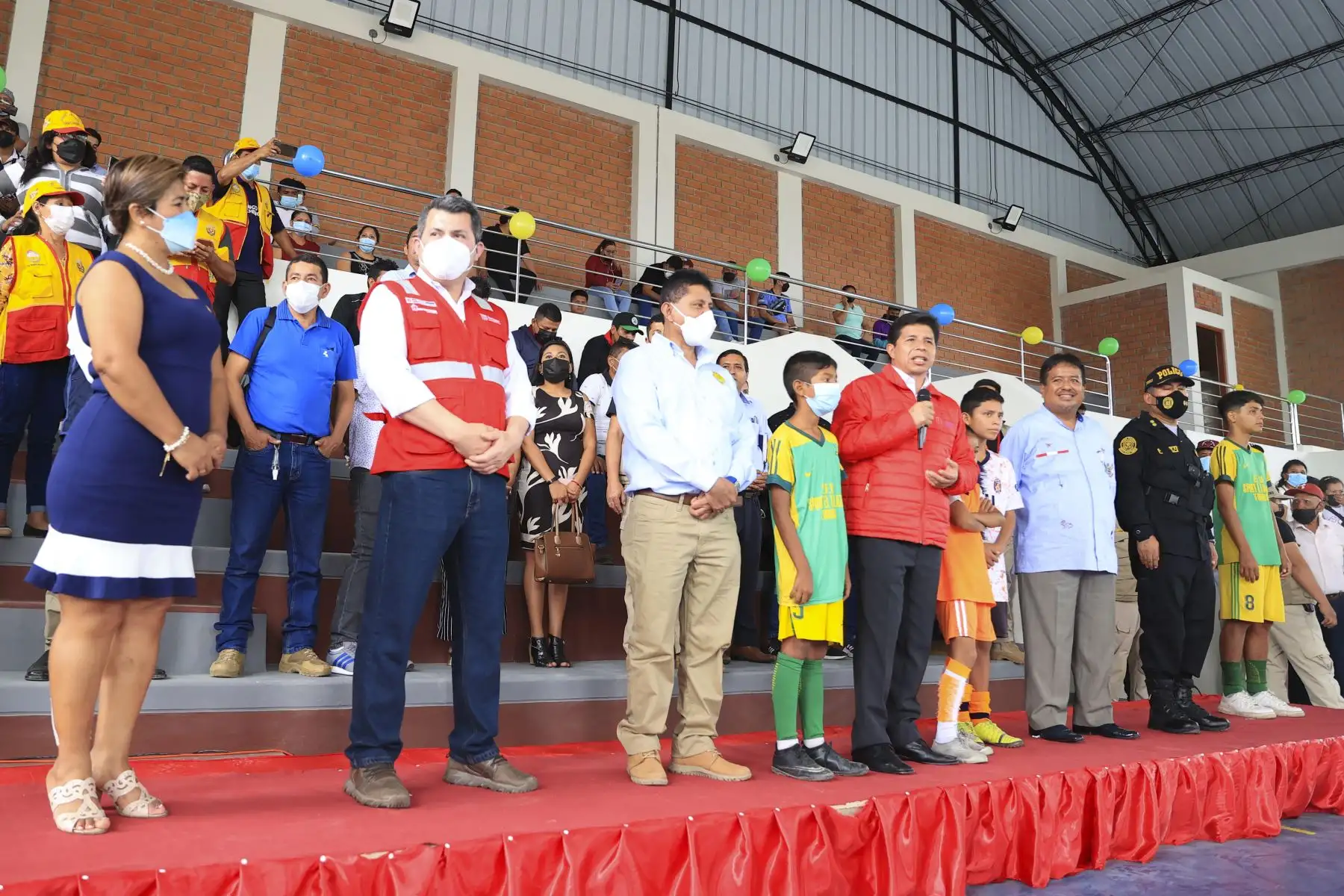Presidente Pedro Castillo inaugura Complejo Deportivo 24 de Julio, en la región Tumbes. Foto: ANDINA/ Prensa Presidencia
