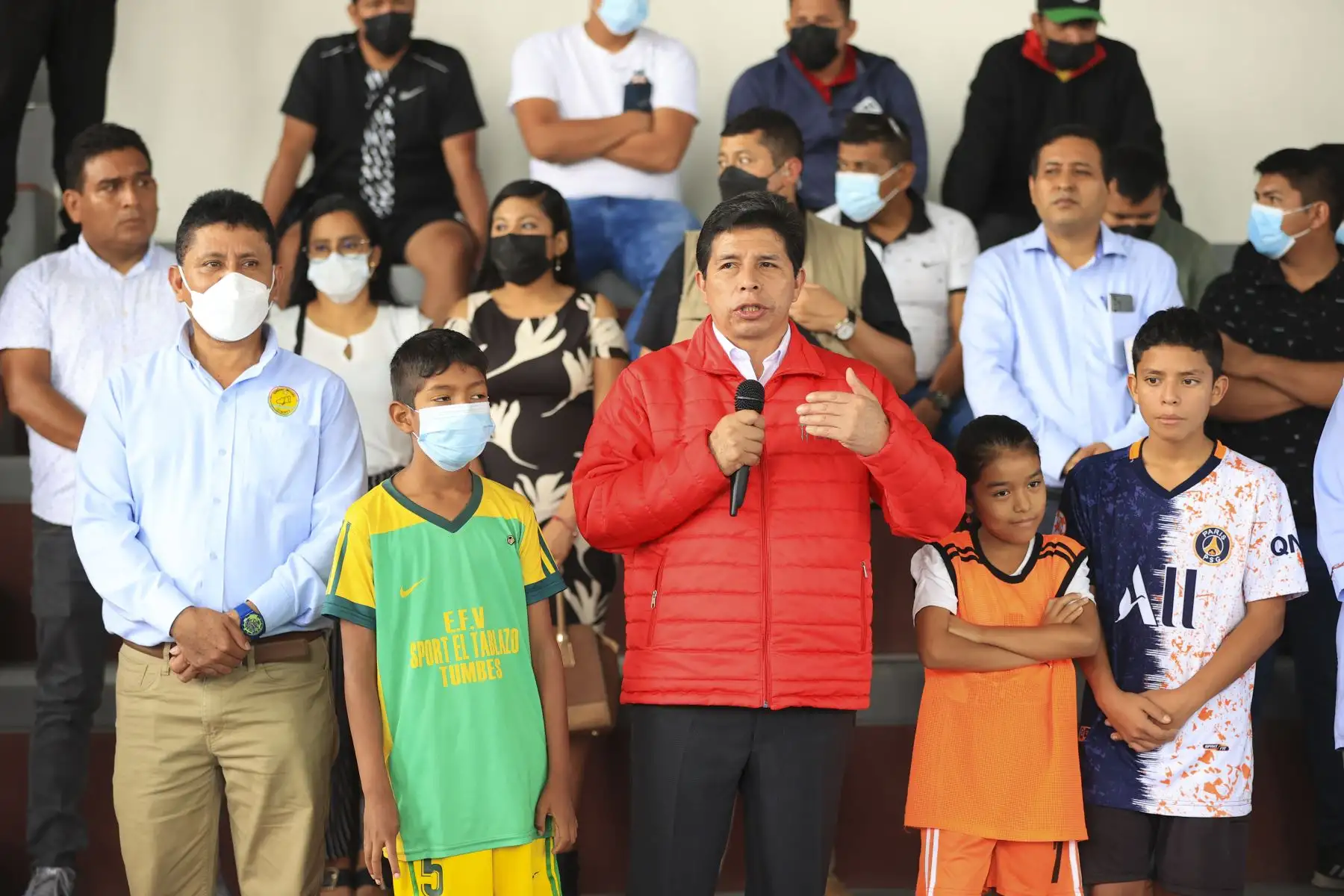 Presidente Pedro Castillo inaugura Complejo Deportivo 24 de Julio, en la región Tumbes. Foto: ANDINA/ Prensa Presidencia