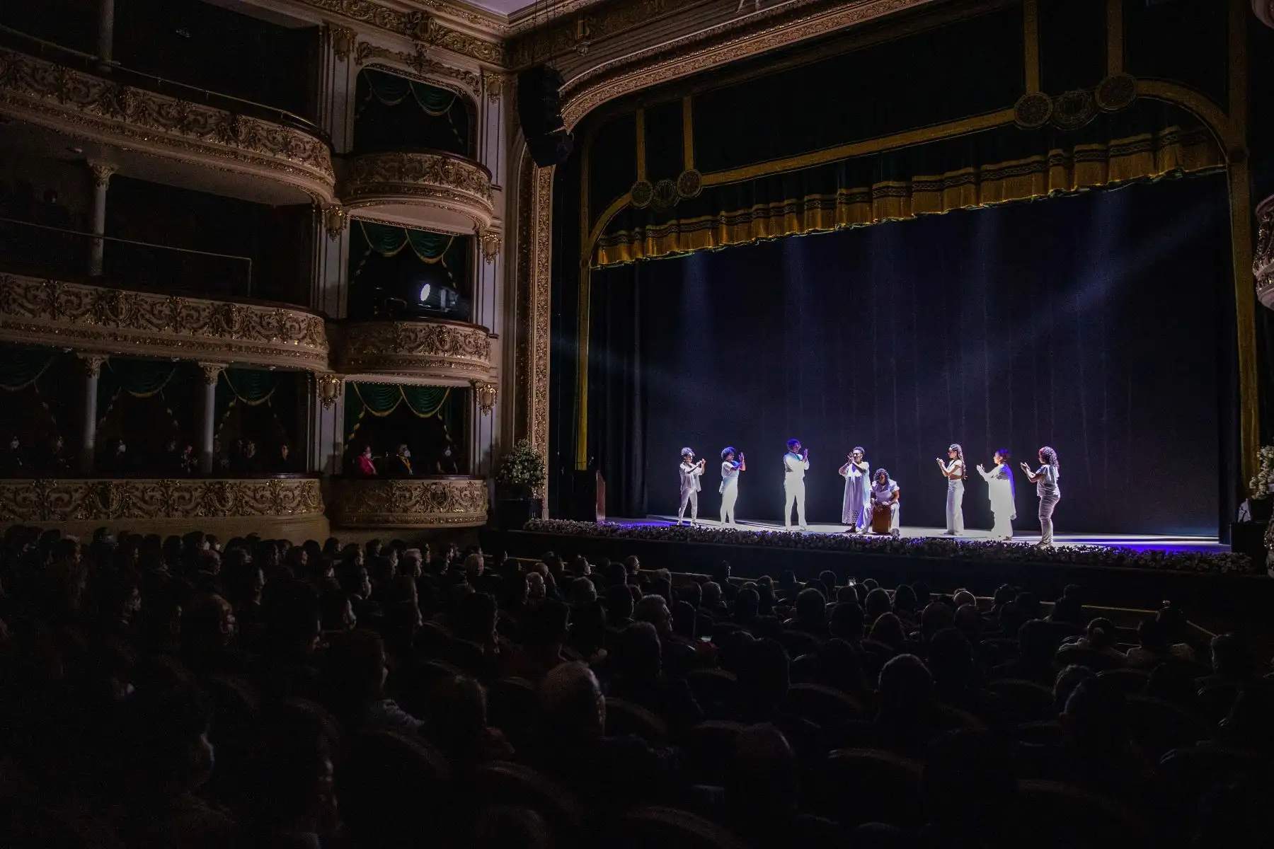 Municipalidad de Lima inauguró remodelado Teatro Municipal Manuel Ascensio Segura ubicado en pleno corazón del casco histórico de Lima. Este recinto albergará eventos culturales con una capacidad de 580 personas. La ceremonia contó con la participación de la soprano Sylvia Falcón y con la presentación de la agrupación Ébano Teatro. Foto: ANDINA/Carla Patiño