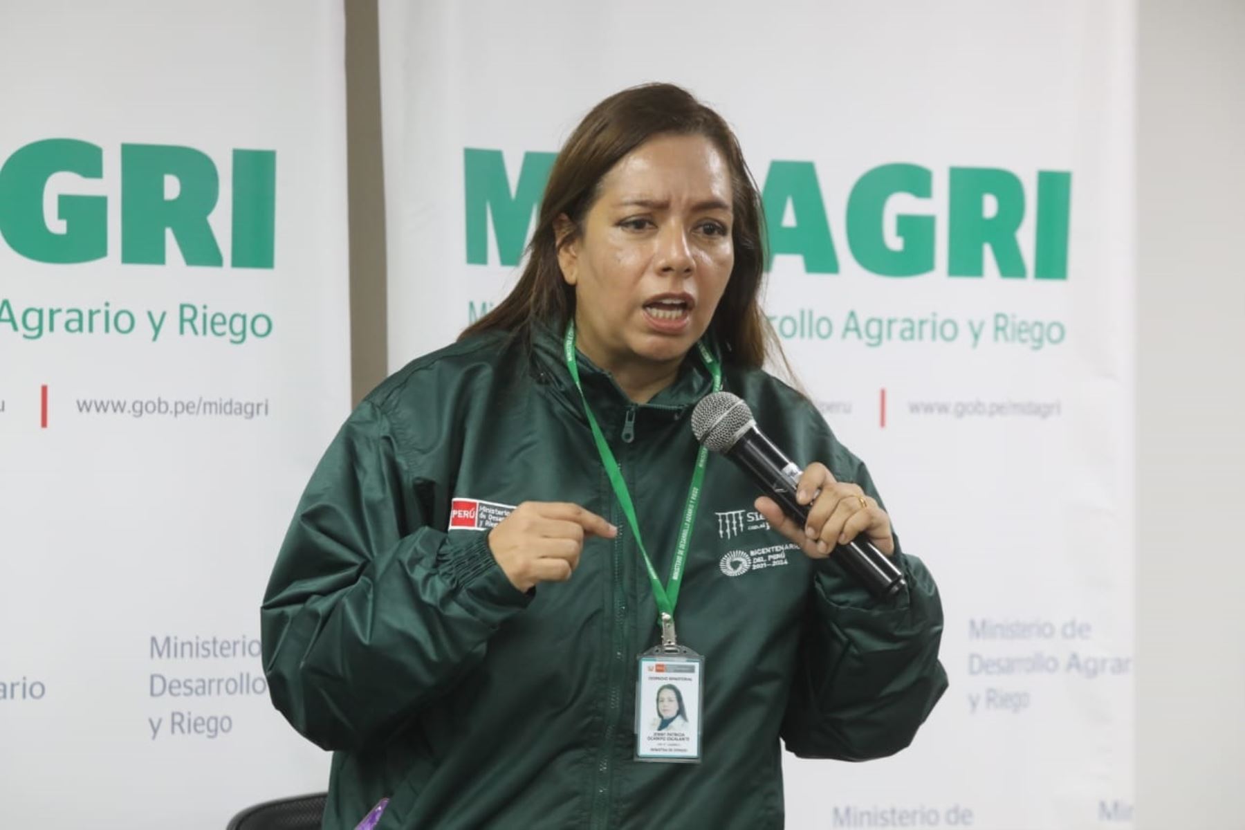 Ministra de Desarrollo Agrario y Riego, Patricia Ocampo. Cortesía