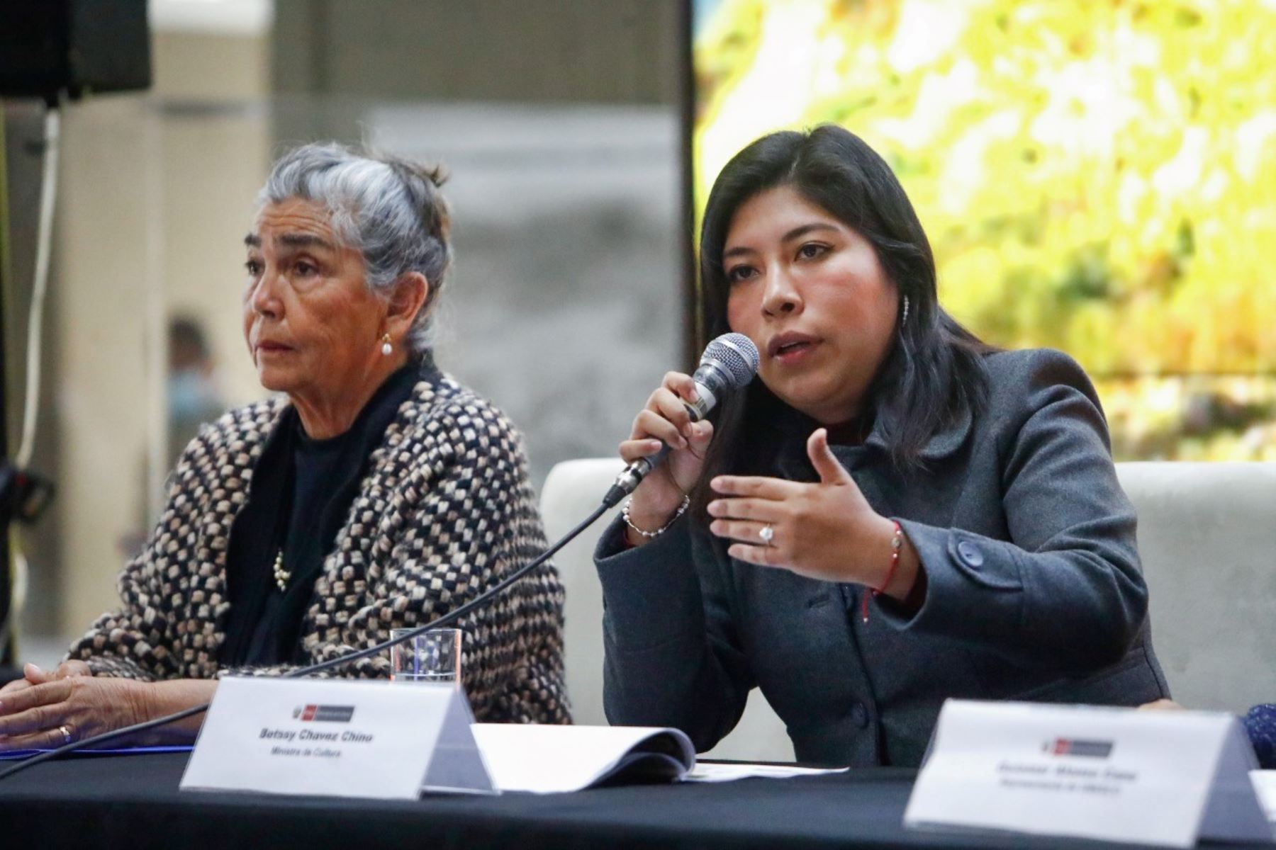 Ministra de Cultura, Betssy Chavez, presentó plan para Kuélap. Foto: ANDINA/Difusión