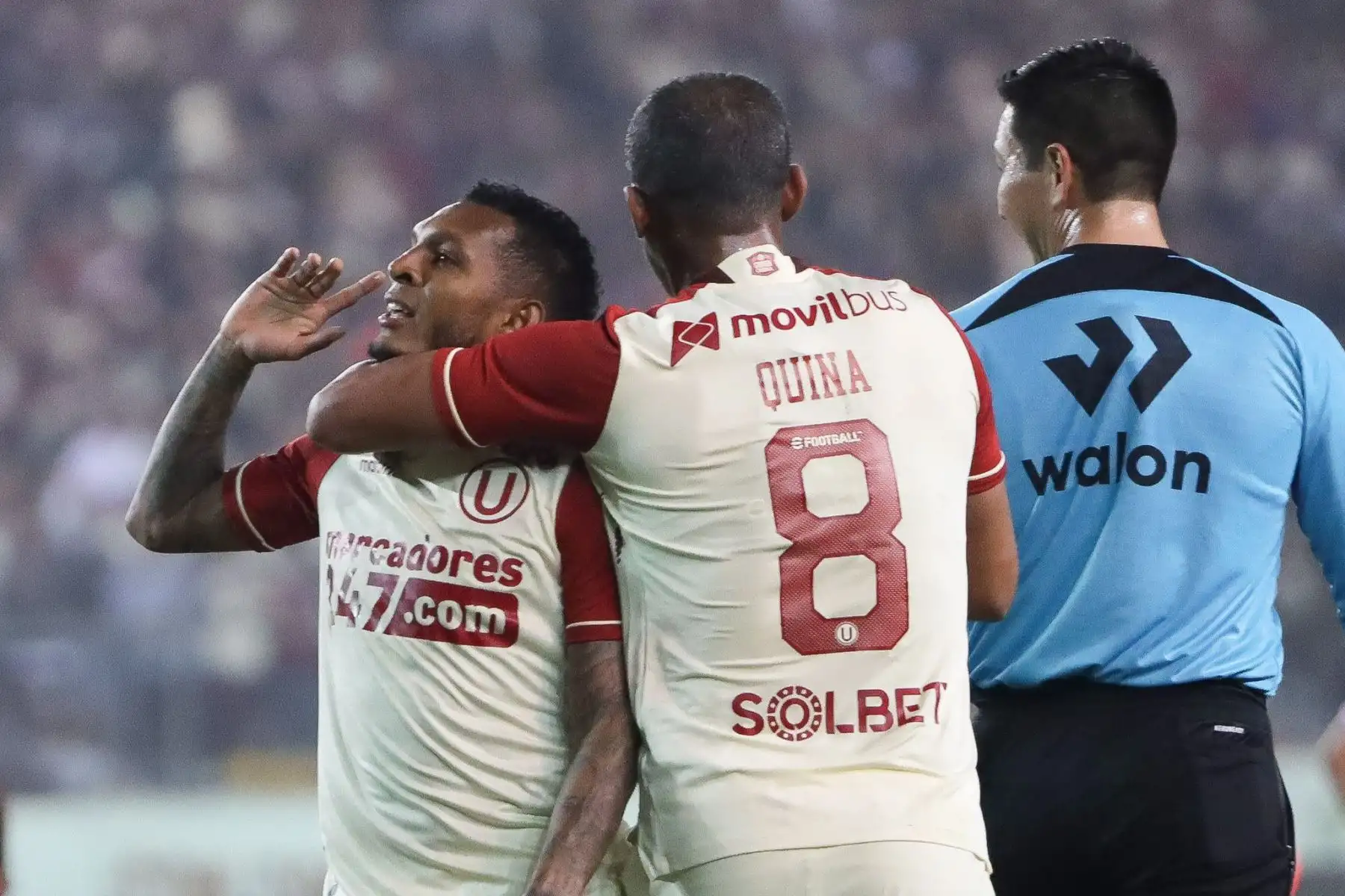 Universitario de Deportes continúo con su racha de triunfos y jugando un buen partido se impuso por 2-0 al Atlético Grau de Piura, en un encuentro disputado en el Estadio Monumental de Ate, por la fecha 12 del Torneo Clausura de la Liga 1. Foto: Difusión