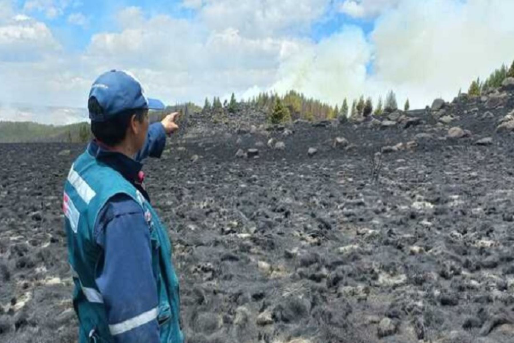Incendio forestal: Serfor evalúa daños en centro poblado cajamarquino de Porcón
