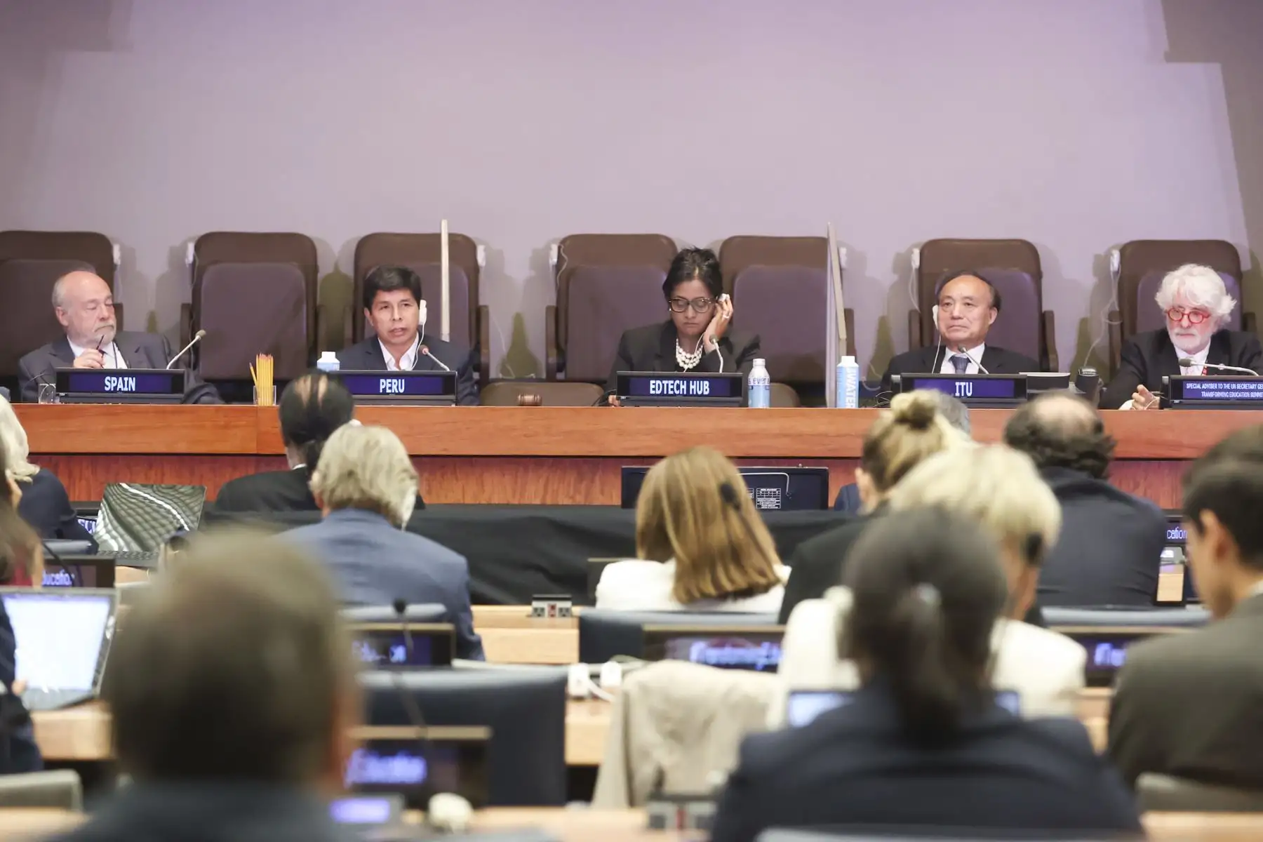 Presidente Pedro Castillo expone sobre aprendizaje y transformación digital en Asamblea General de la ONU.Foto: ANDINA/Prensa Presidencia/ Vidal Tarqui Palomino