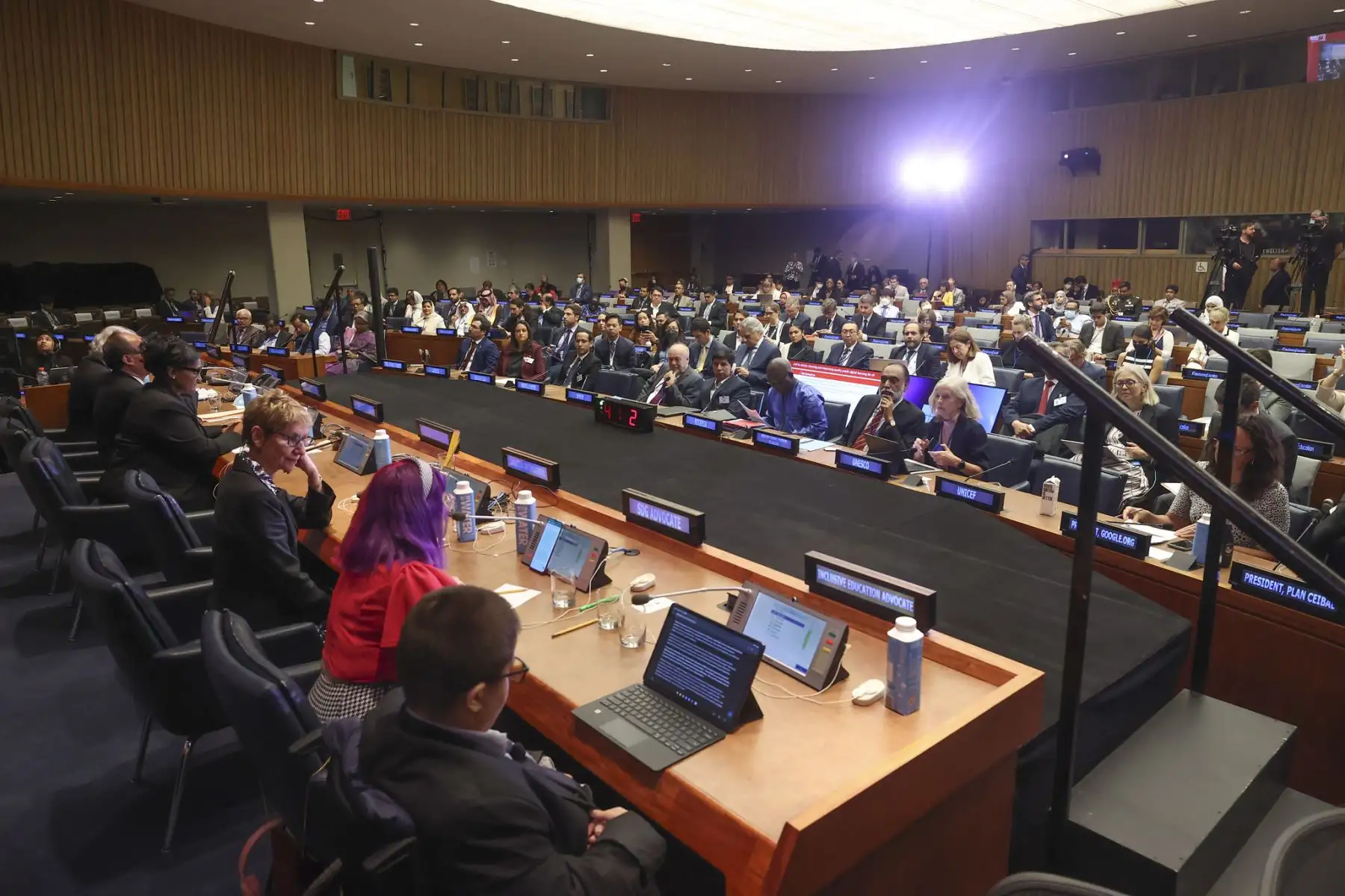 Presidente Pedro Castillo expone sobre aprendizaje y transformación digital en Asamblea General de la ONU.Foto: ANDINA/Prensa Presidencia/ Vidal Tarqui Palomino