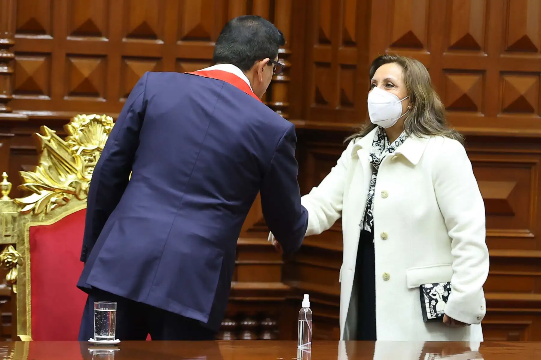 Vicepresidenta, encargada del Despacho Presidencial, Dina Boluarte, durante la Sesión Solemne por el Bicentenario del Congreso de la República. Foto: ANDINA/ Andrés Valle