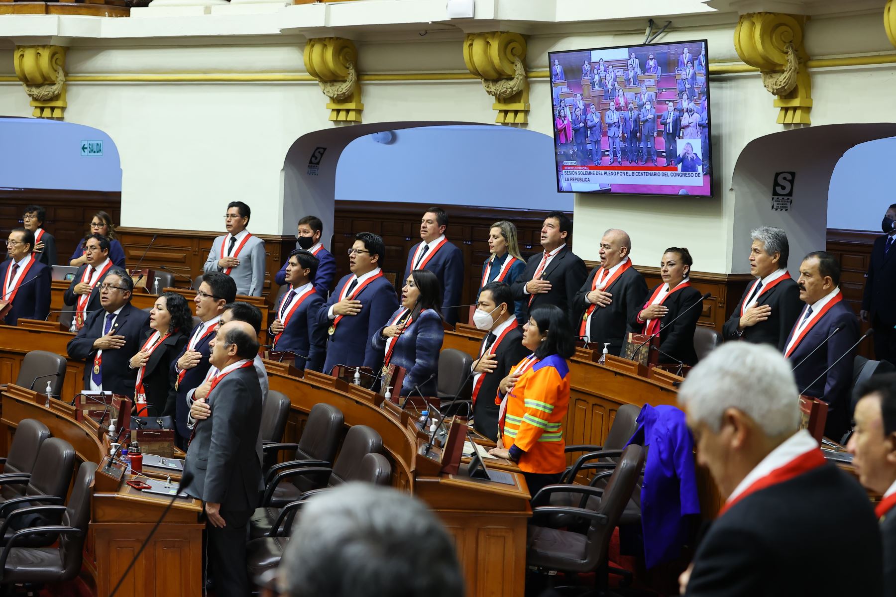Sesión solemne por el Bicentenario del Congreso de la República. Foto: ANDINA/ Andrés Valle