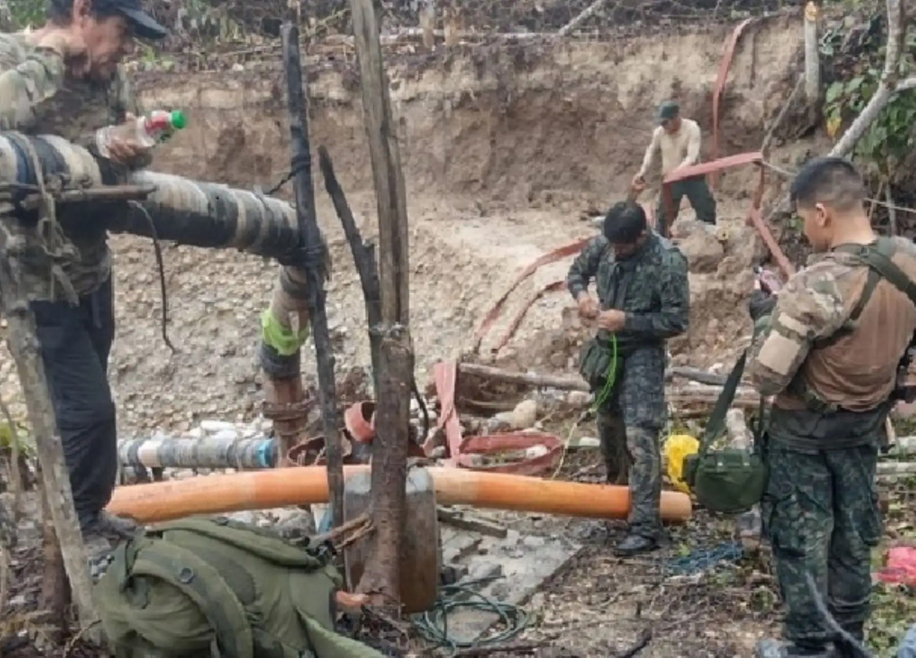 Autoridades ejecutaron operativo contra la minería ilegal en provincia de Puerto Inca. ANDINA/Archivo