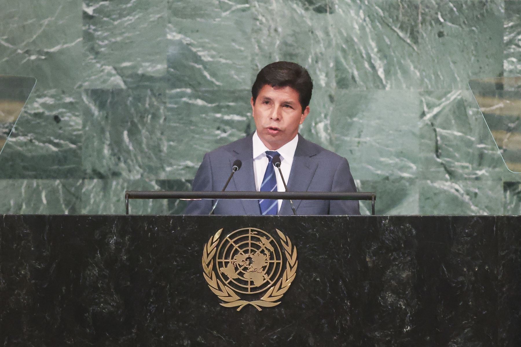 El presidente de la República, Pedro Castillo,  participa en 77º Asamblea General de la ONU, en Nueva York, Estados Unidos. Foto: ANDINA/Prensa Presidencia/Vidal Tarqui Palomino