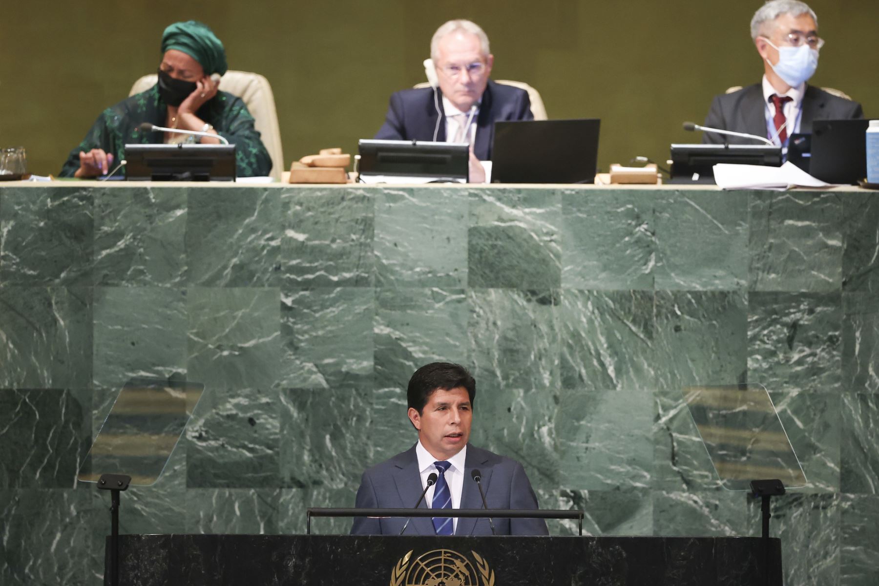 El presidente de la República, Pedro Castillo,  participa en 77º Asamblea General de la ONU, en Nueva York, Estados Unidos. Foto: ANDINA/Prensa Presidencia/Vidal Tarqui Palomino