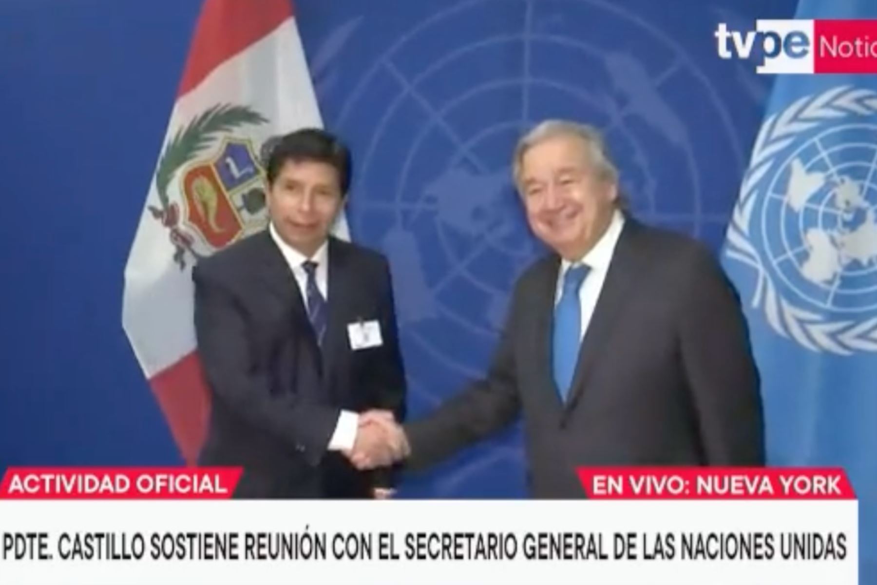 Presidente Castillo sostuvo audiencia con el secretario general de la ONU