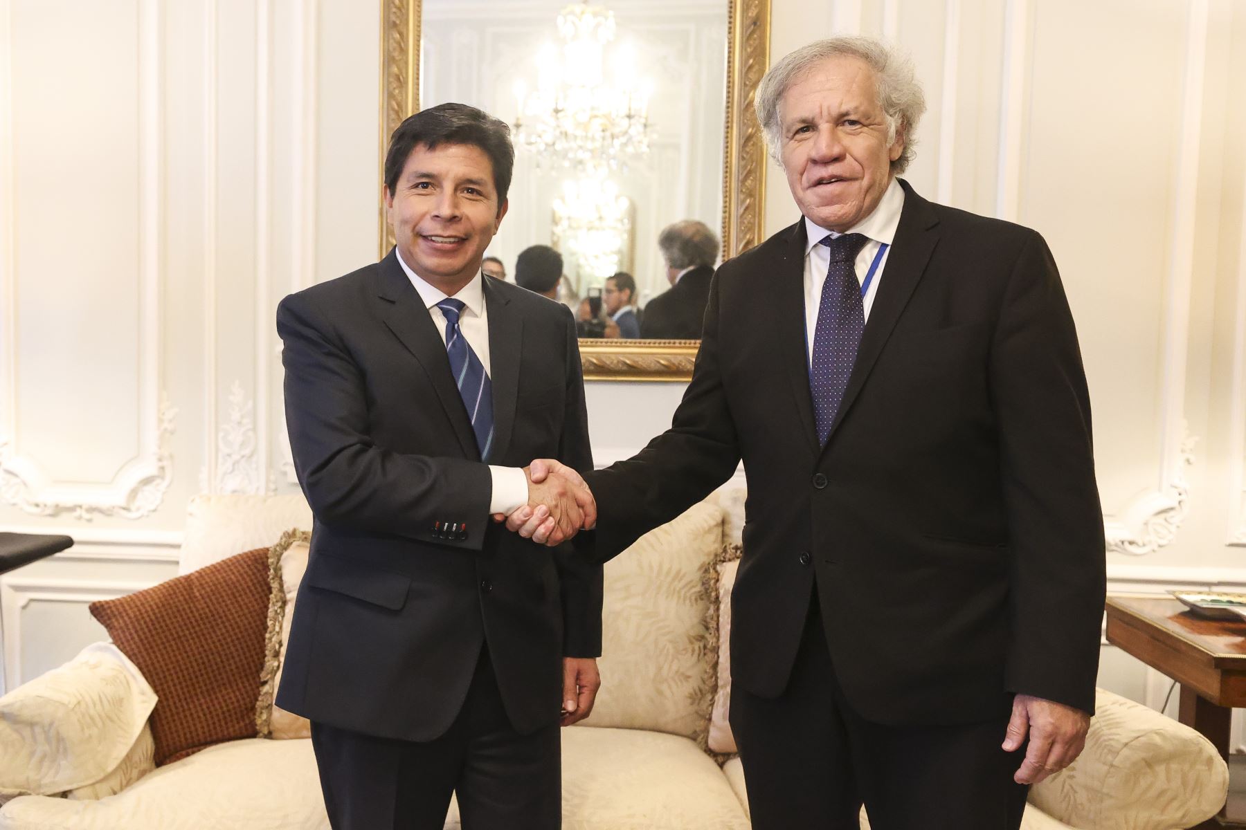 Presidente Pedro Castillo se reunió con el secretario general de la OEA, Luis Almagro. Foto: ANDINA/ Prensa Presidencia/ Vidal Tarqui Palomino