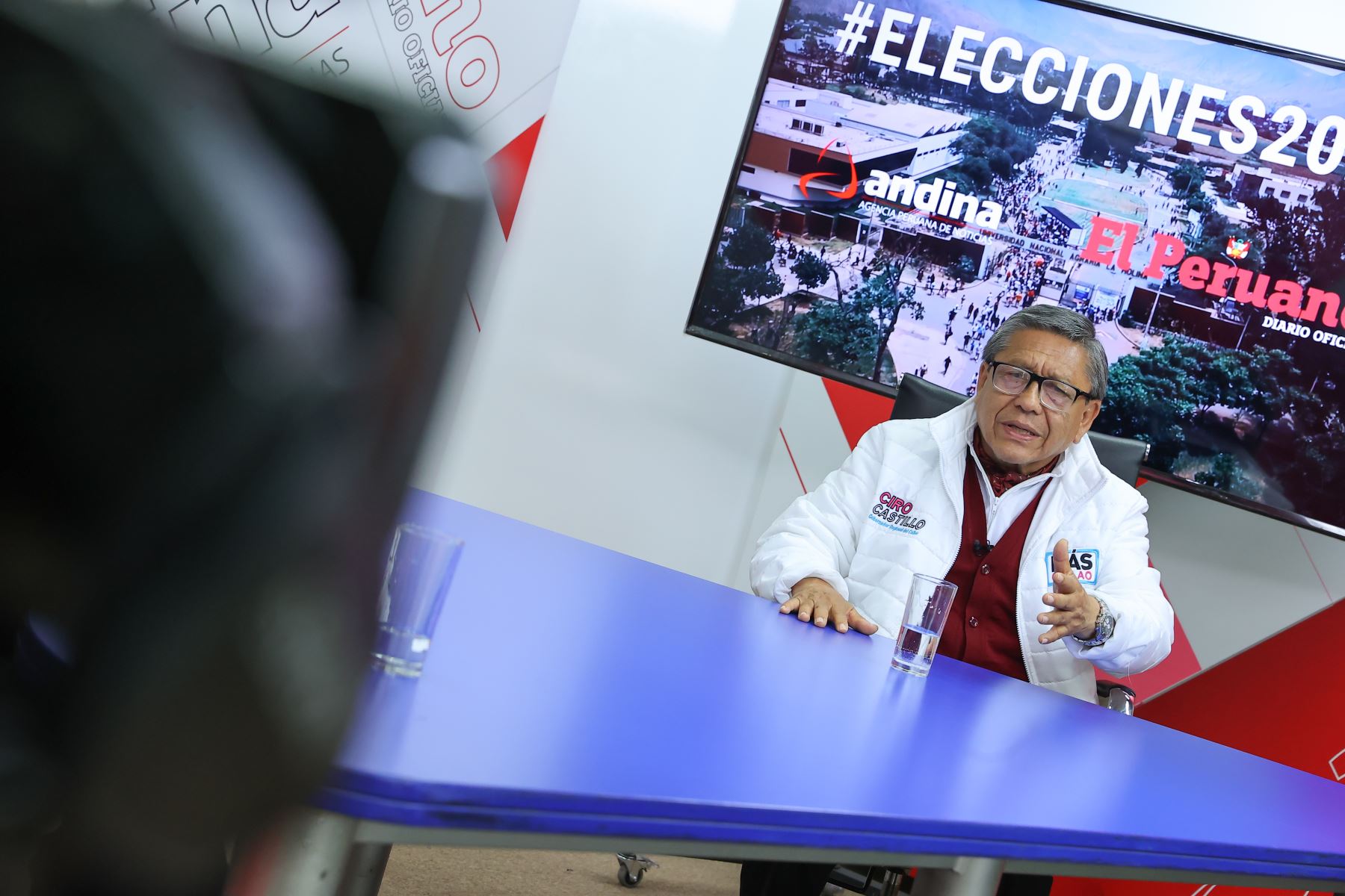 Entrevista a Ciro Castillo Rojo Salas, candidato al Gobierno Regional del Callao por el Movimiento Regional Más Callao. La entrevista se transmite por Andina Canal Online.
Foto: ANDINA/Andrés Valle