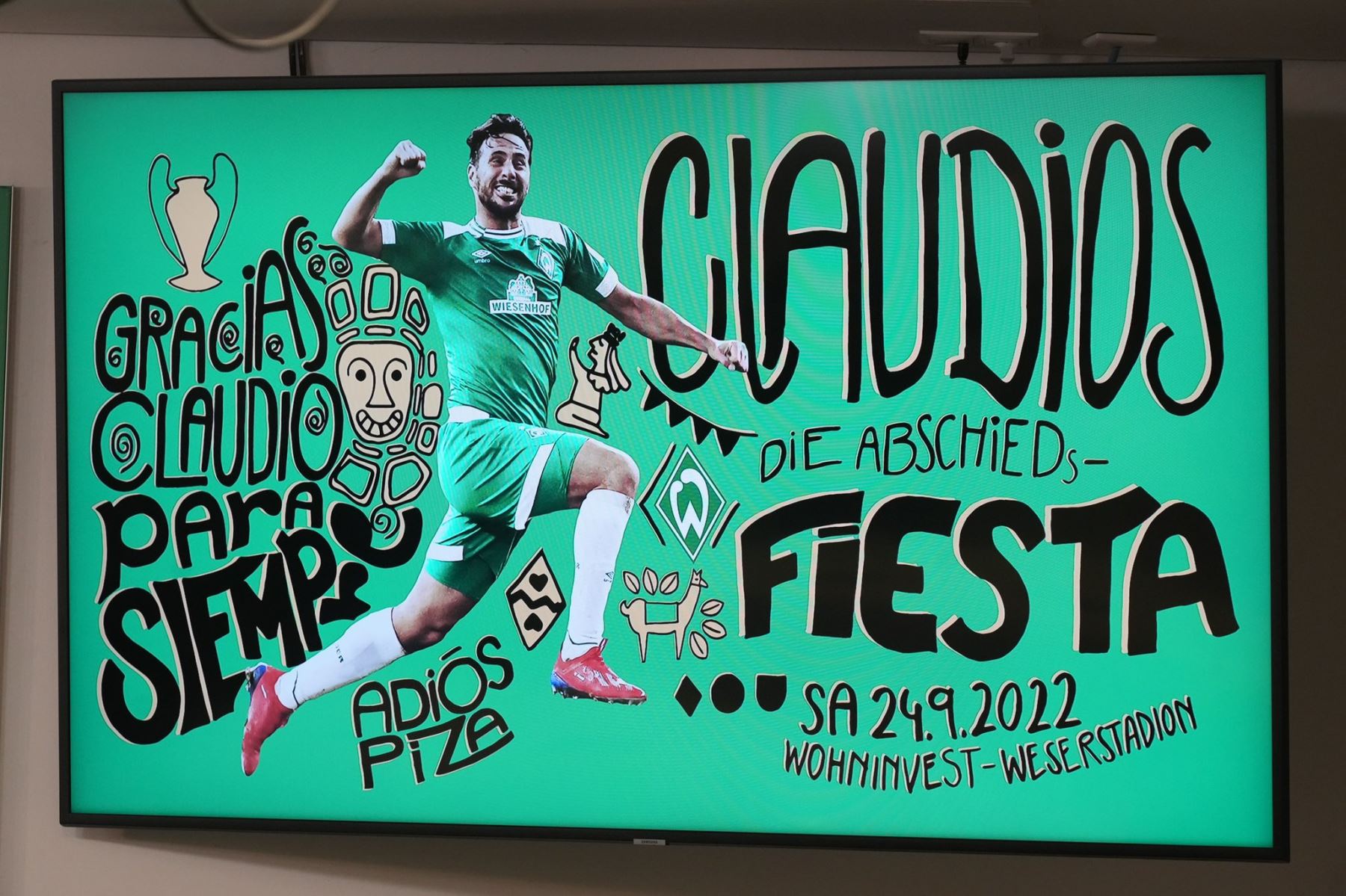 Werder Bremen tiene todo listo para el partido de despedida de Claudio Pizarro