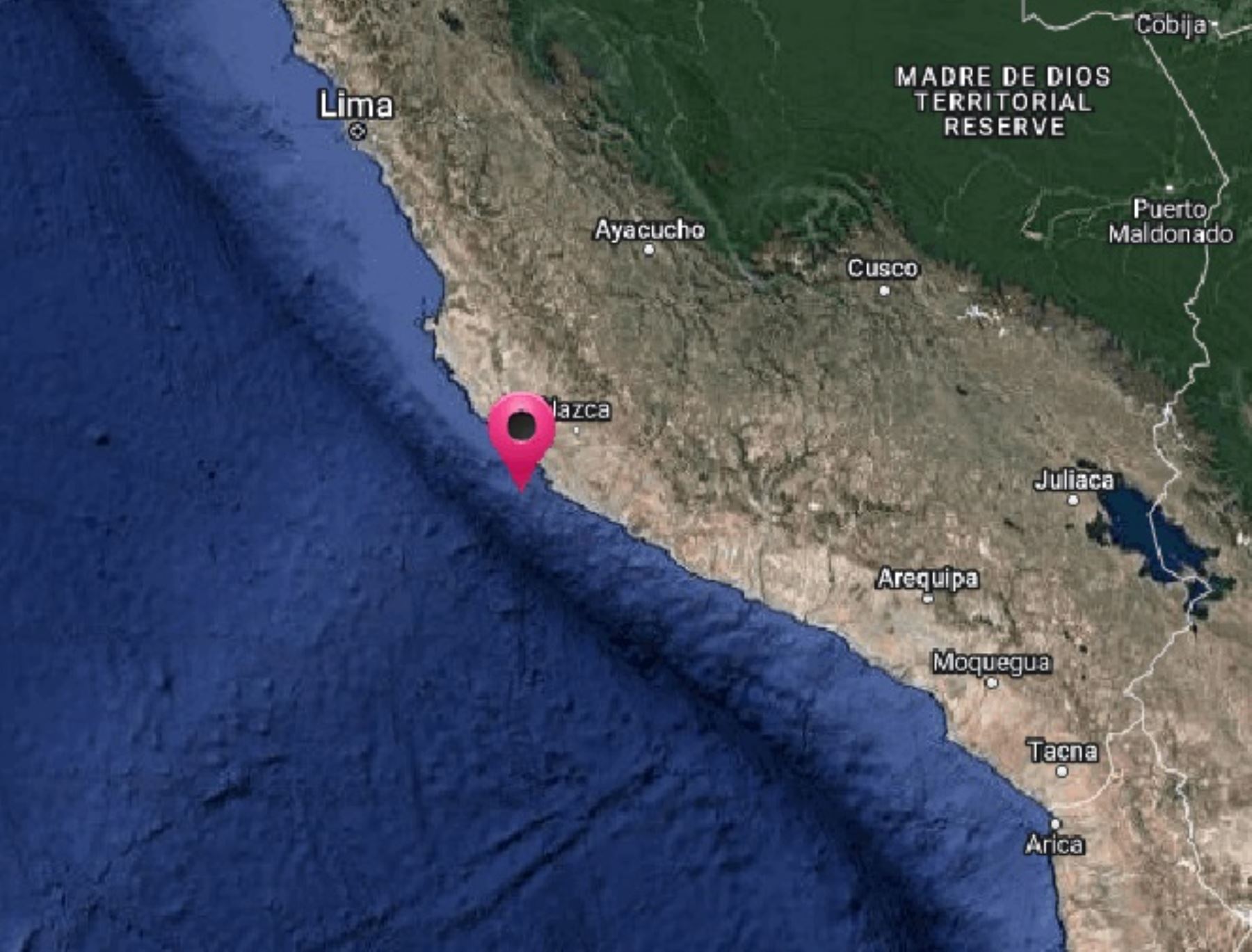 Ica: descartan tsunami por temblor de magnitud 4.4 registrado esta tarde en Marcona
