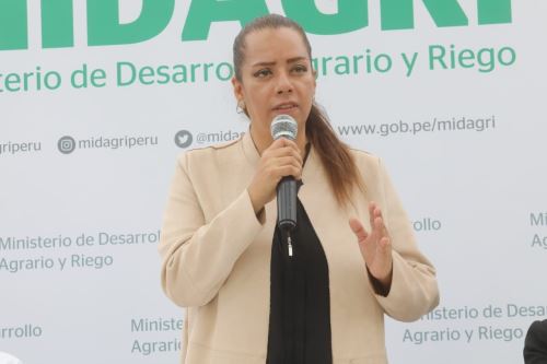 Ministra de Desarrollo Agrario y Riego, Patricia Ocampo. Cortesía