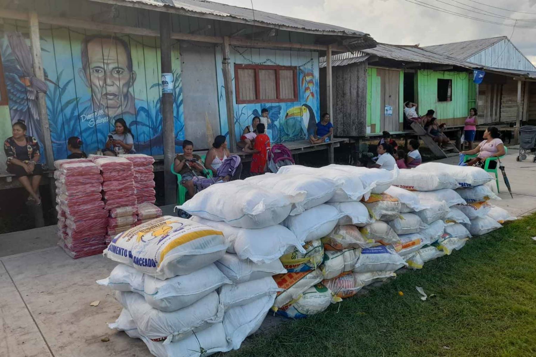 Alimentos enviados al distrito de Urarinas, en la región Loreto. Foto: ANDINA/difusión.