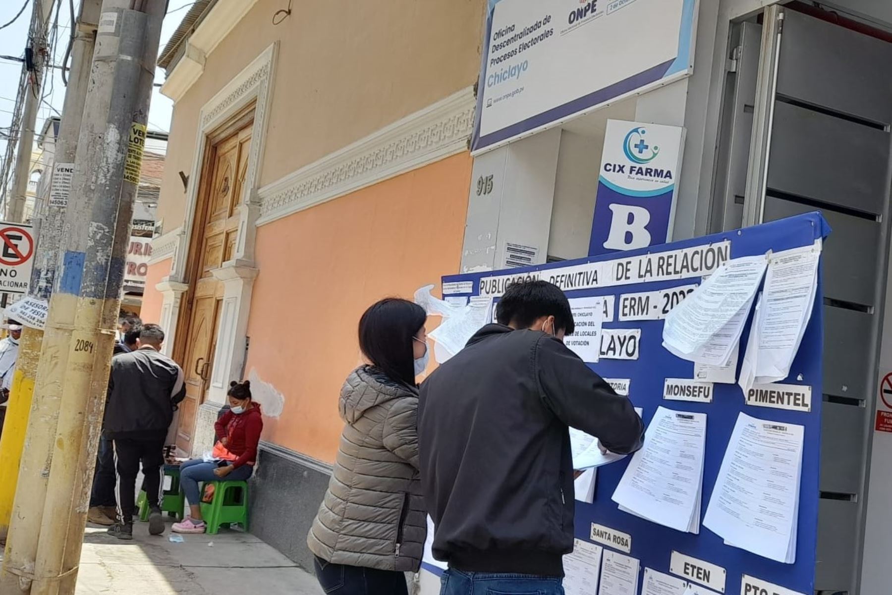 La autoridad electoral cumplió con publicar el listado de locales de votación y mesas de sufragio en Chiclayo. Foto: ANDINA/Difusión