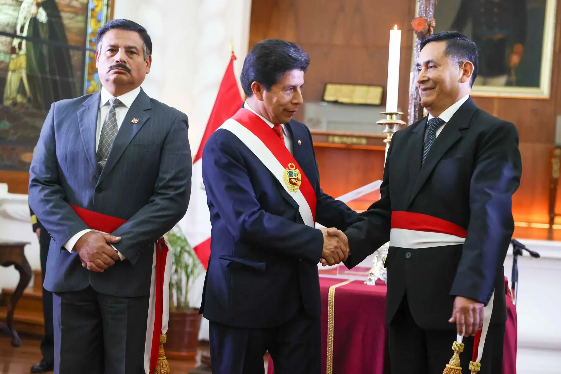 Presidente de la República, Pedro Castillo Terrones, toma juramento a nuevos ministros de Estado. Foto: ANDINA/Presidencia Perú