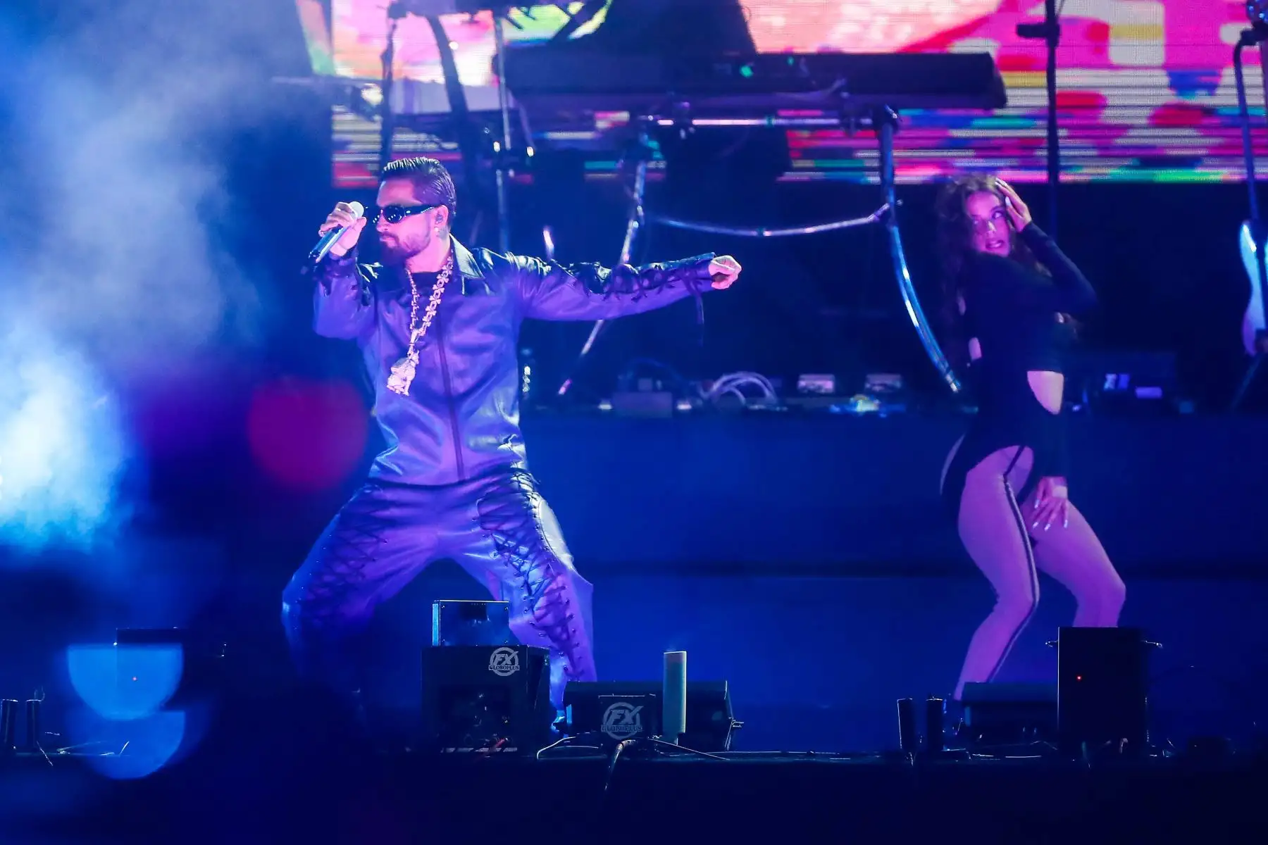 El cantante colombiano Maluma hizo vibrar a sus fans quienes corearon sus éxitos más sonados en las radios. El reguetonero dio un sensacional show donde entonó temas como “Felices los cuatro”, “Hawái” y “ADMV” de su gira “Papi Juancho, Maluma World Tour”. Foto: ANDINA/Renato Pajuelo