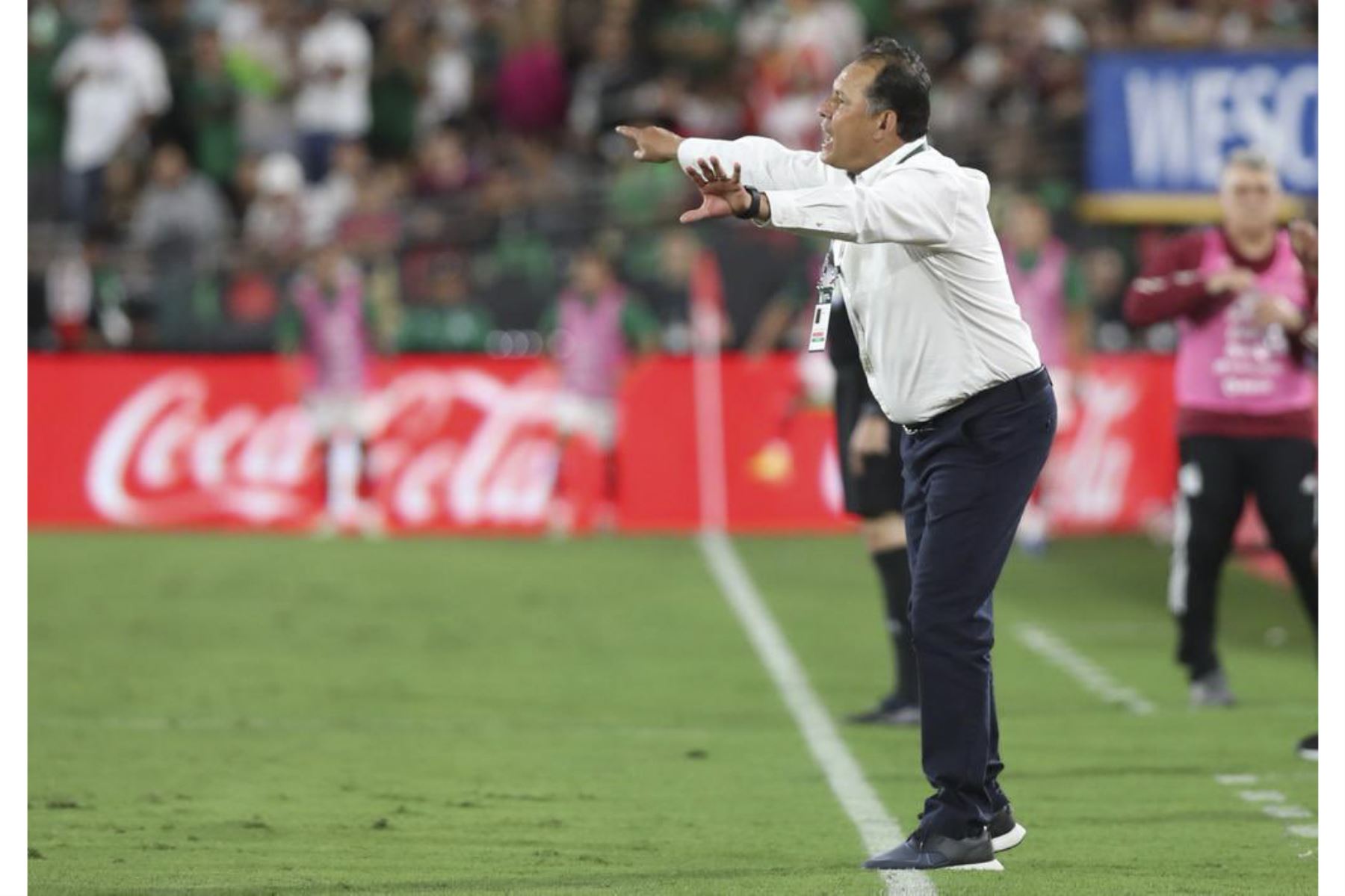 Perú cae 1-0 ante México en el partido debut de Juan Reynoso que se disputó en California, Estados Unidos. Foto: FPF
