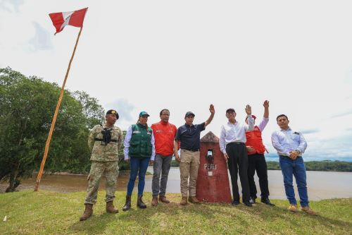 Presidente de la República, Pedro Castillo, visitó el hito fronterizo entre Perú, Ecuador y Colombia