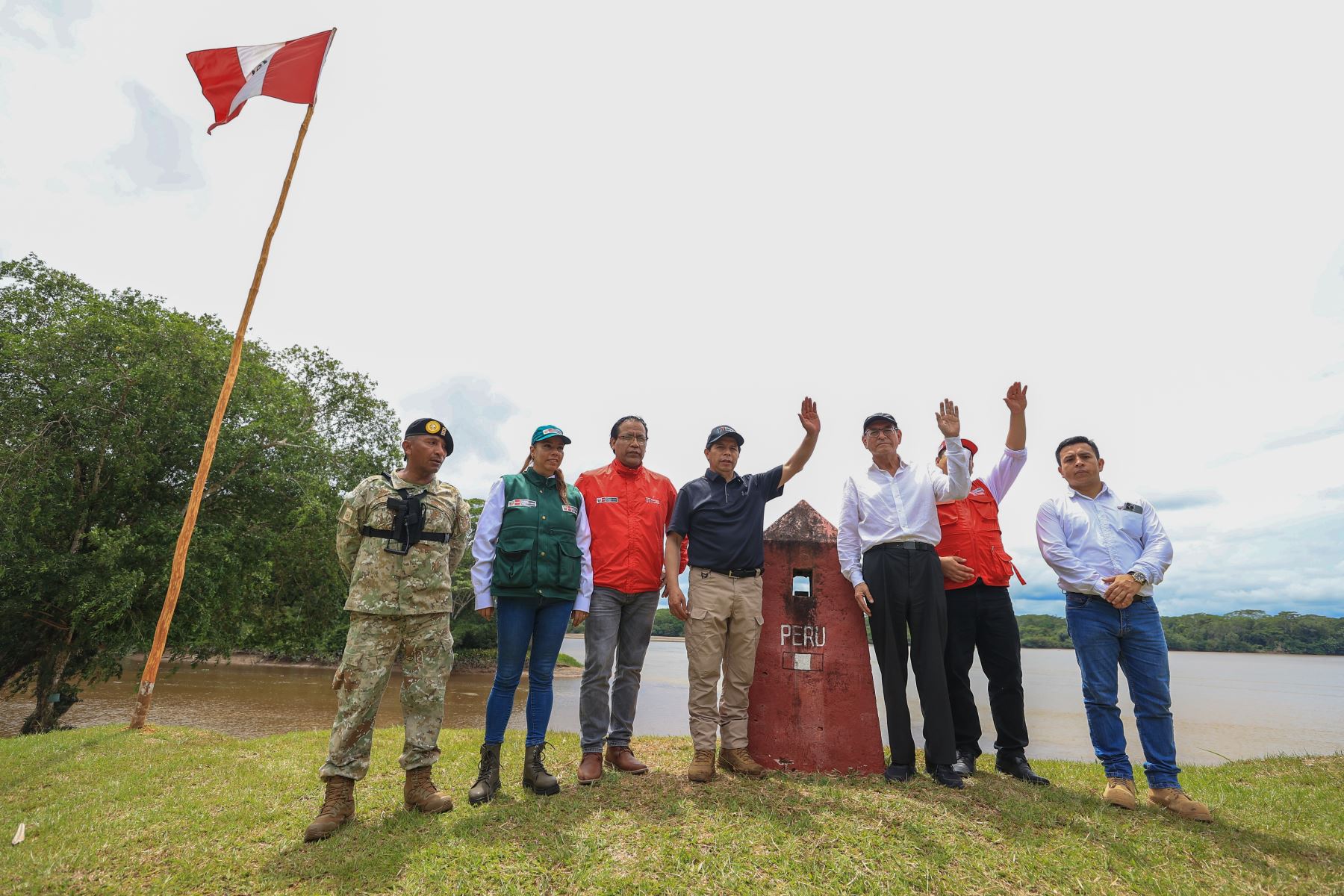Presidente de la República, Pedro Castillo, visitó el hito fronterizo entre Perú, Ecuador y Colombia. Foto: ANDINA/Prensa Presidencia