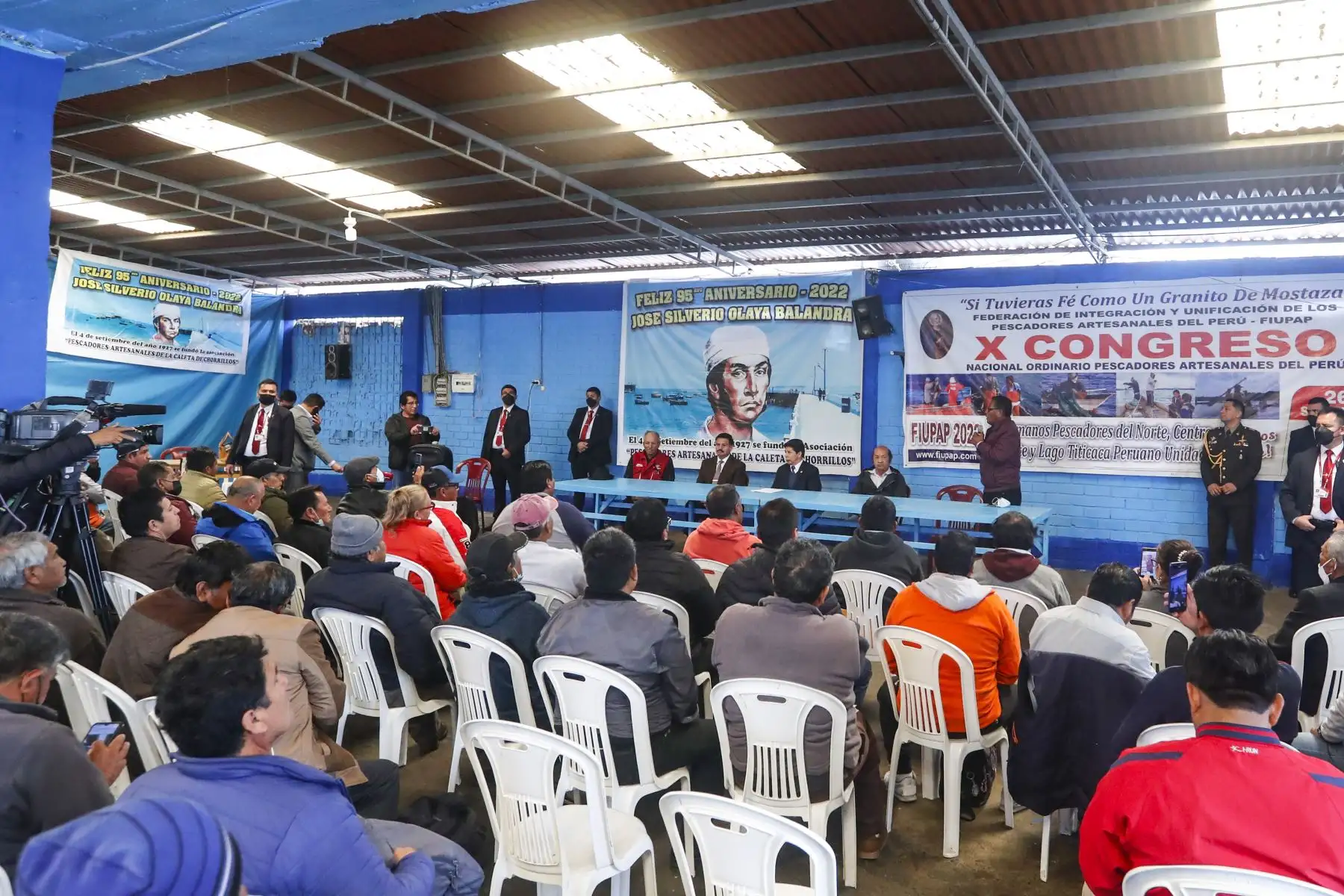 Presidente Pedro Castillo participa del X Congreso Nacional Ordinario de Pescadores Artesanales del Perú.
Foto: ANDINA/Presidencia Perú