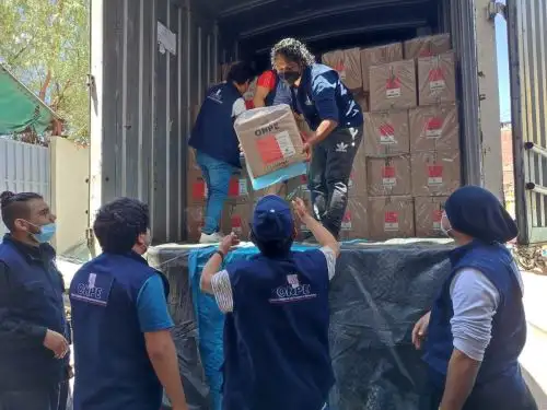 ODPE Cusco recibe material electoral para las mesas de sufragio que funcionarán en las provincias de Cusco, Anta y Paruro este domingo 2 de octubre. ANDINA/Difusión