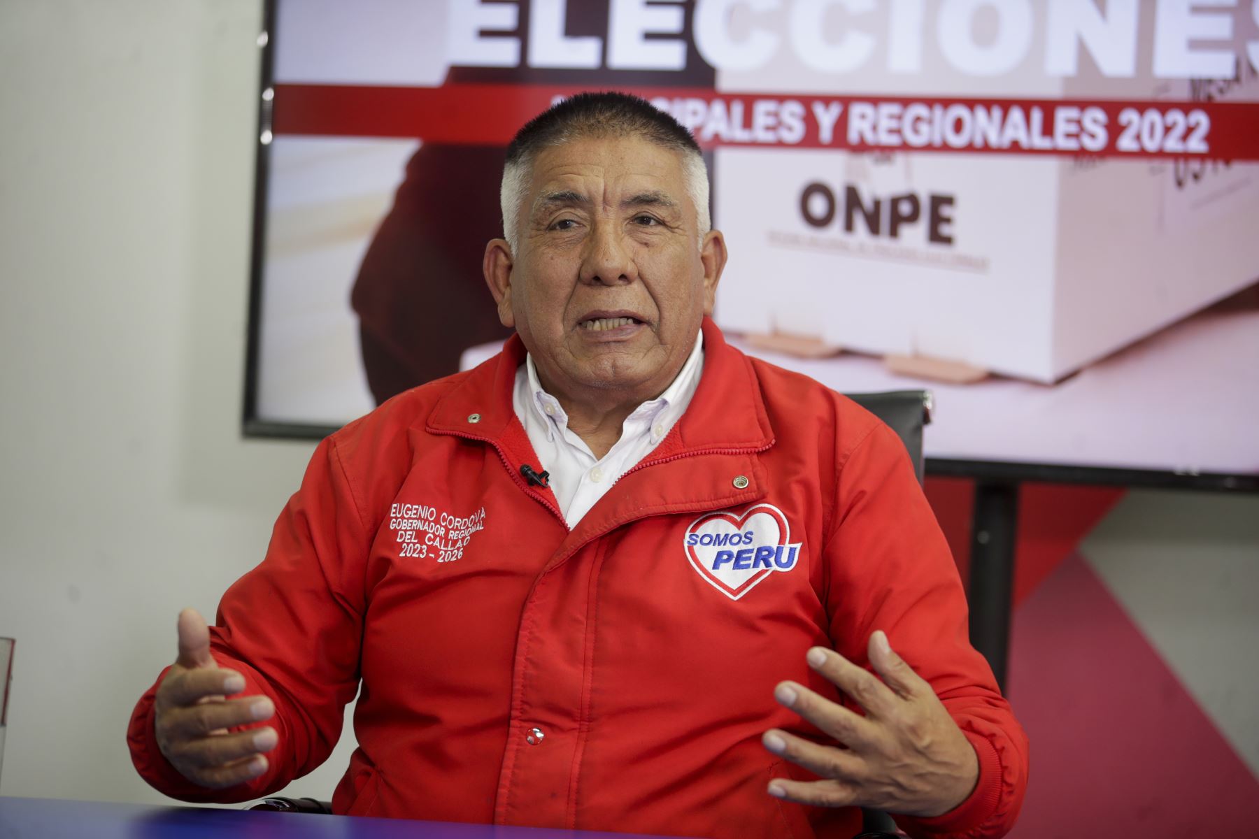Entrevista a  Eugenio Córdova, candidato al Gobierno Regional del Callao por Somos Perú para Andina Canal Online.
Foto: ANDINA/Juan Carlos Guzmán Negrini