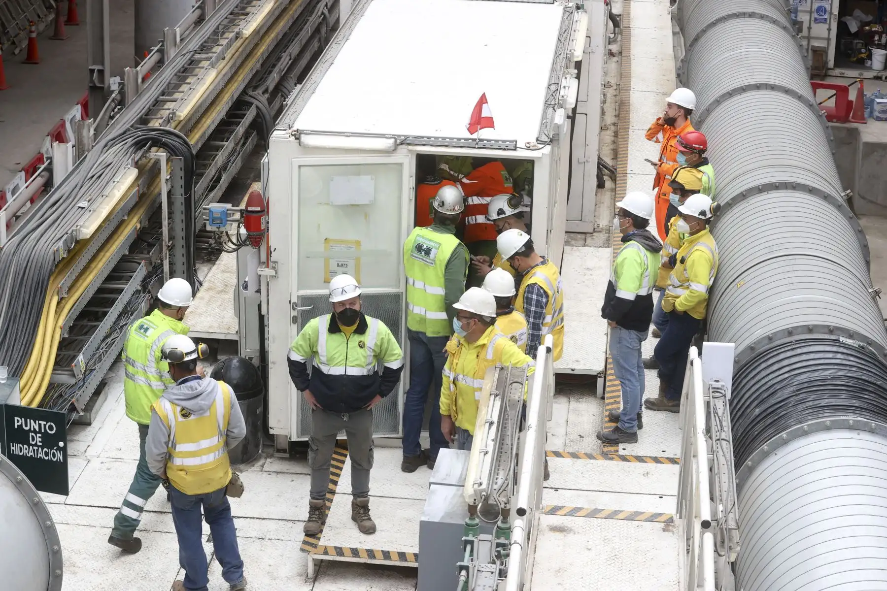 La tuneladora ‘Micaela” construirá la galería subterránea desde la E-04 Insurgentes hasta la E-01 Puerto del Callao, agilizando así la edificación del túnel. La tuneladora lleva su nombre en honor a “Micaela Bastidas”, llamada así por los futuros usuarios de la Línea 2 en honor a nuestra prócer de la independencia. . Foto: ANDINA/ Vidal Tarqui