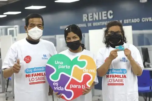 Reniec y EsSalud se unen en campaña por la donación de órganos en el DNI. Foto: ANDINA/Difusión.