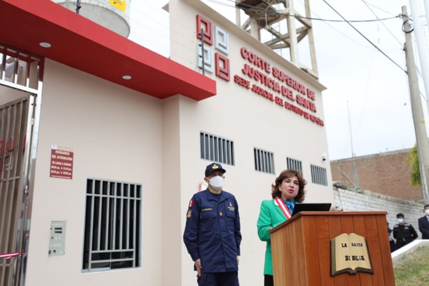 Áncash: PJ inaugura nuevo local ecoeficiente del Juzgado de Paz Letrado en Nepeña.