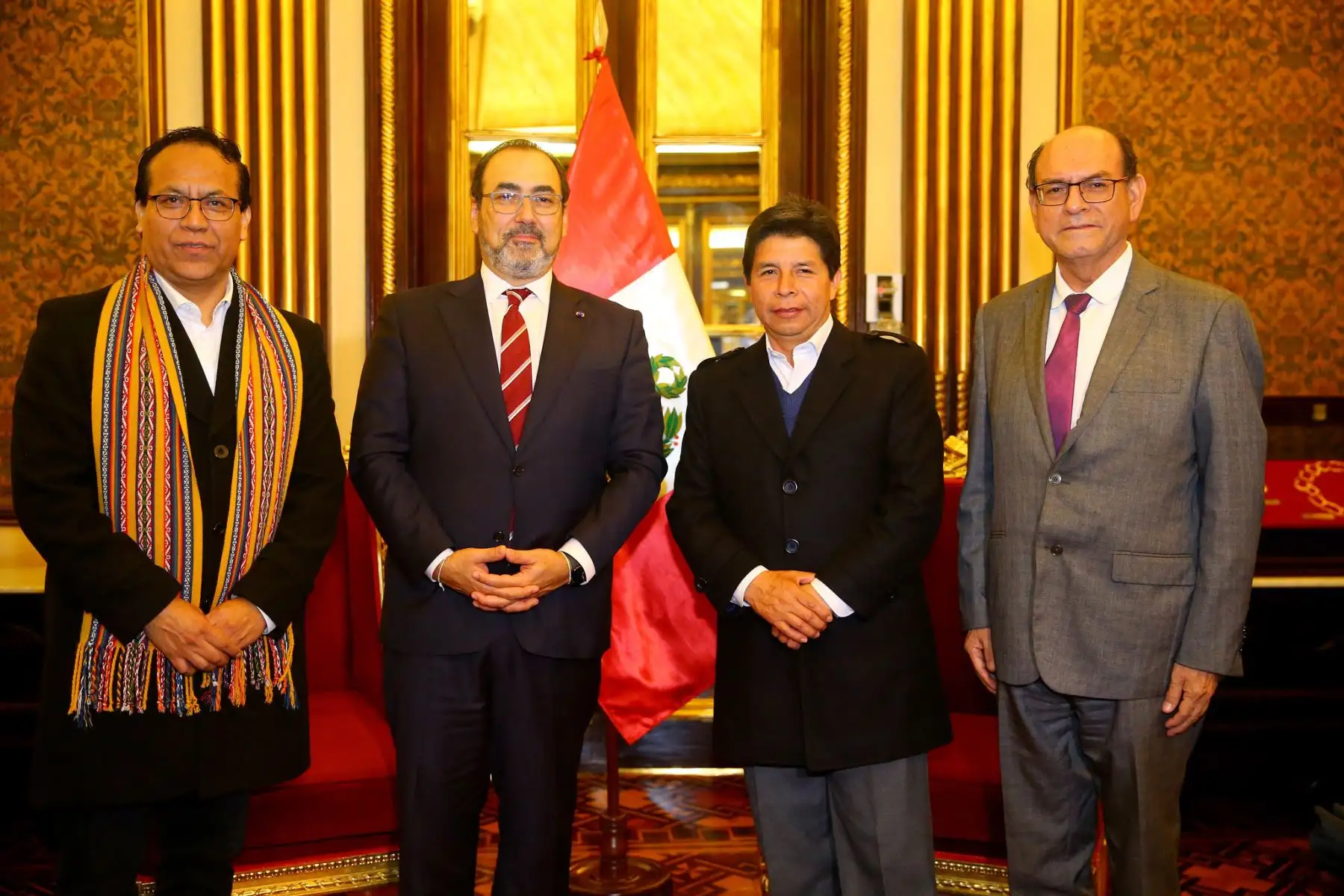 Presidente de la República Pedro Castillo, sostiene reunión con el presidente ejecutivo de la Corporación Andina de Fomento (CAF), Sergio Díaz Granados.
Foto: ANDINA/Prensa Presidencia