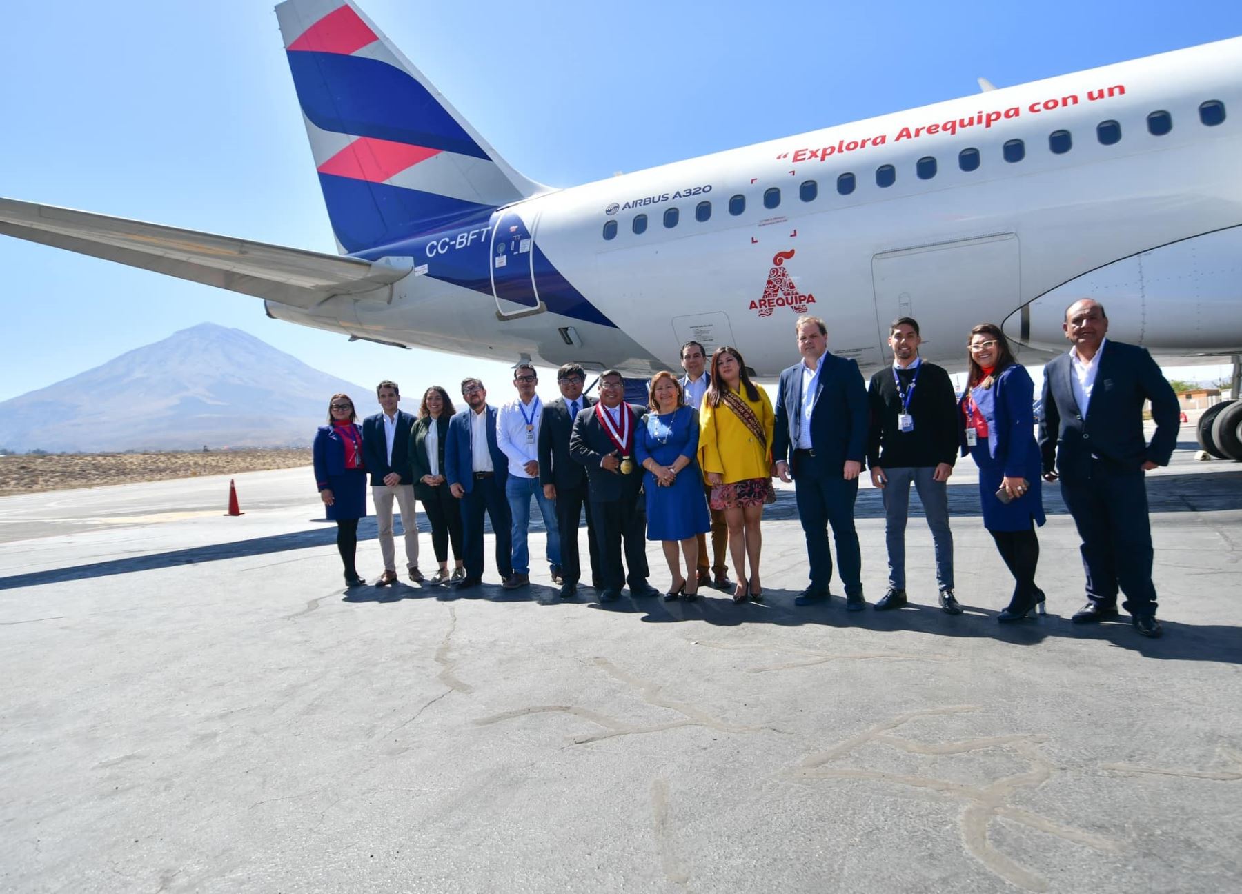Aeronave volará por los cielos del país luciendo la marca destino "Arequipa, explora la vida" para promover esta región como destino turístico. ANDINA/Difusión