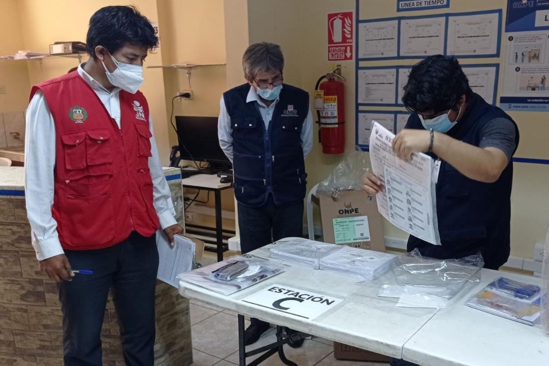 Verificación de material electoral en Lambayeque. Foto: Difusión.