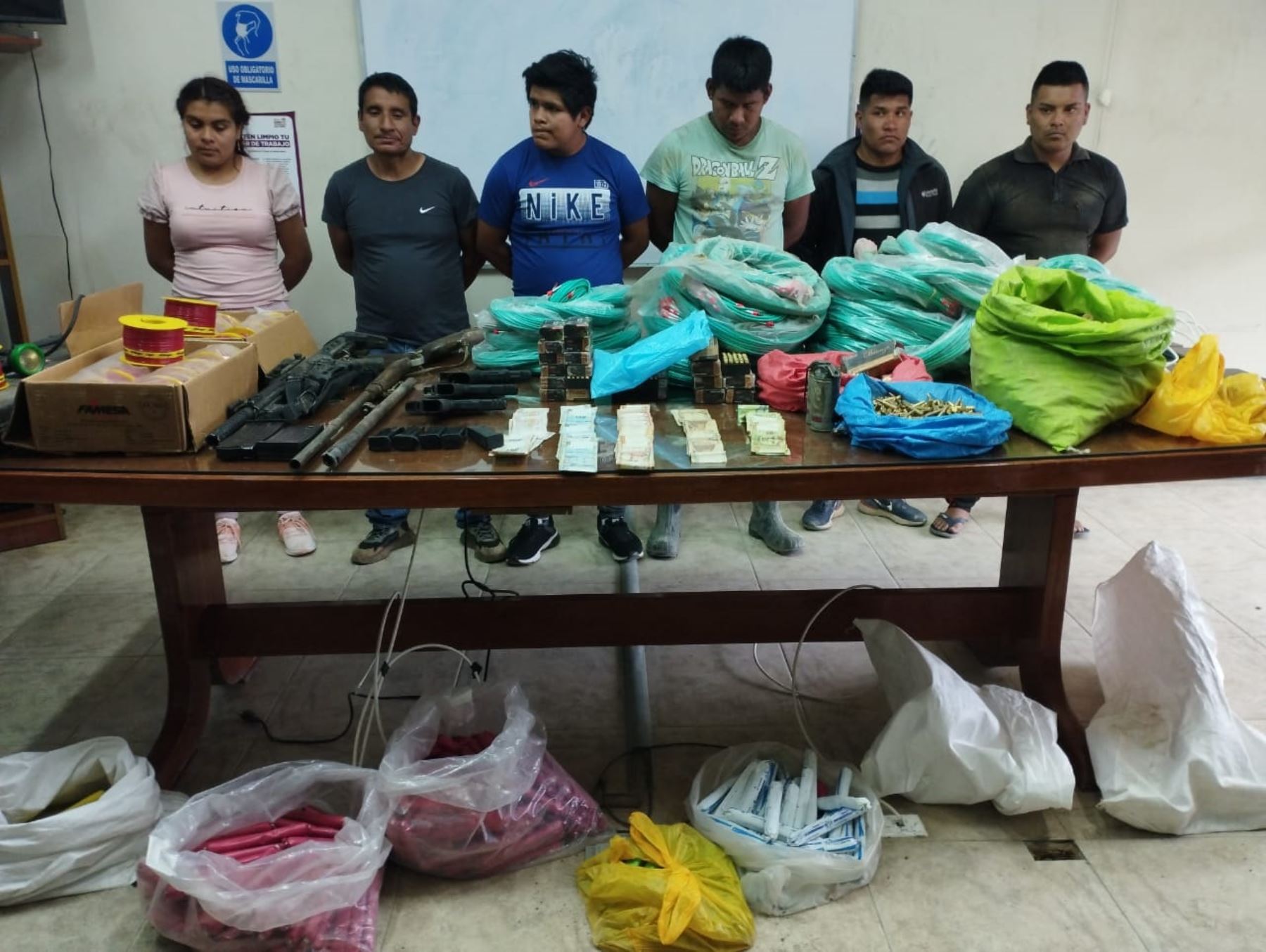 Agentes de la Policía Nacional desarticularon una organización criminal dedicada a la minería ilegal en la provincia de Pataz, región La Libertad. ANDINA/Difusión