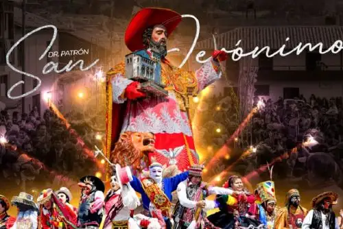 Considerada una de las manifestaciones religiosas y culturales más importantes de Cusco, la Festividad del Doctor Patrón San Jerónimo congrega a fines de setiembre de cada año a una multitud de fieles que le rinden culto en una celebración cuya excelsa manifestación de sincretismo religioso y cultural le valió ser declarada en 2016 Patrimonio Cultural de la Nación. Foto: Facebook/Municipalidad Distrital de San Jerónimo