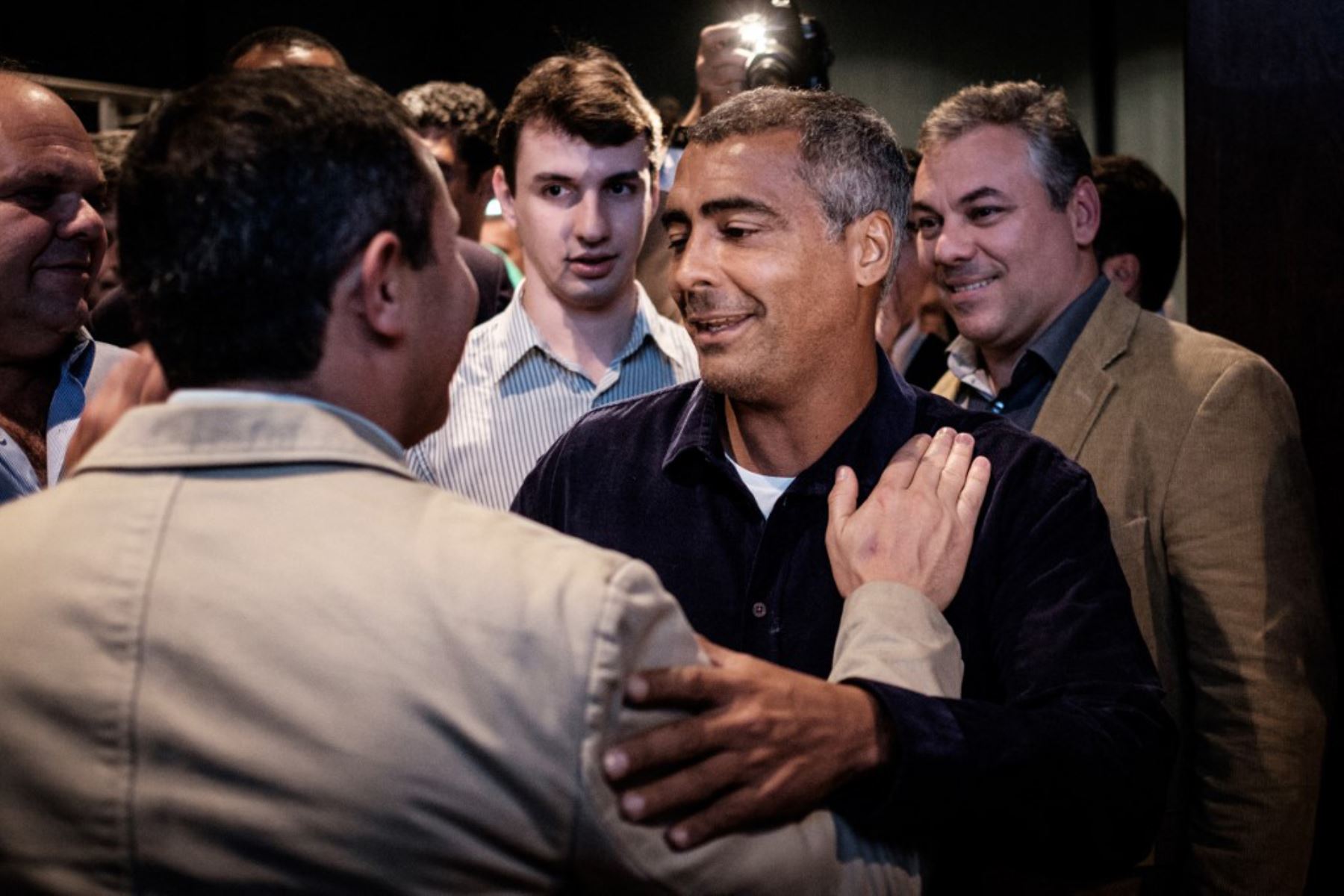 Exfutbolista Romario de Souza fue reelegido para el Senado de Brasil. Foto: AFP